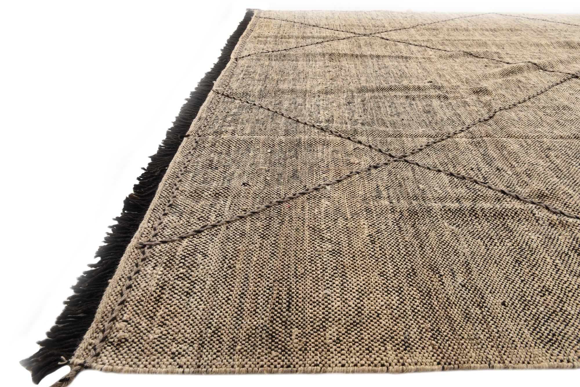 8' 6 x 9' 8 Hand Knotted Moroccan Wool Rug