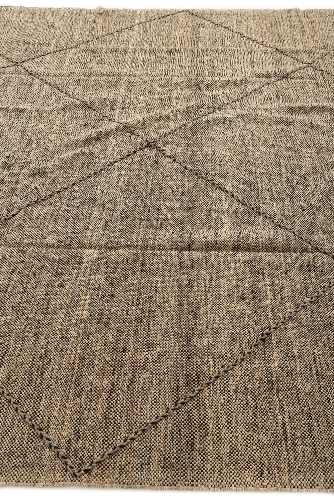 8' 6 x 9' 8 Hand Knotted Moroccan Wool Rug