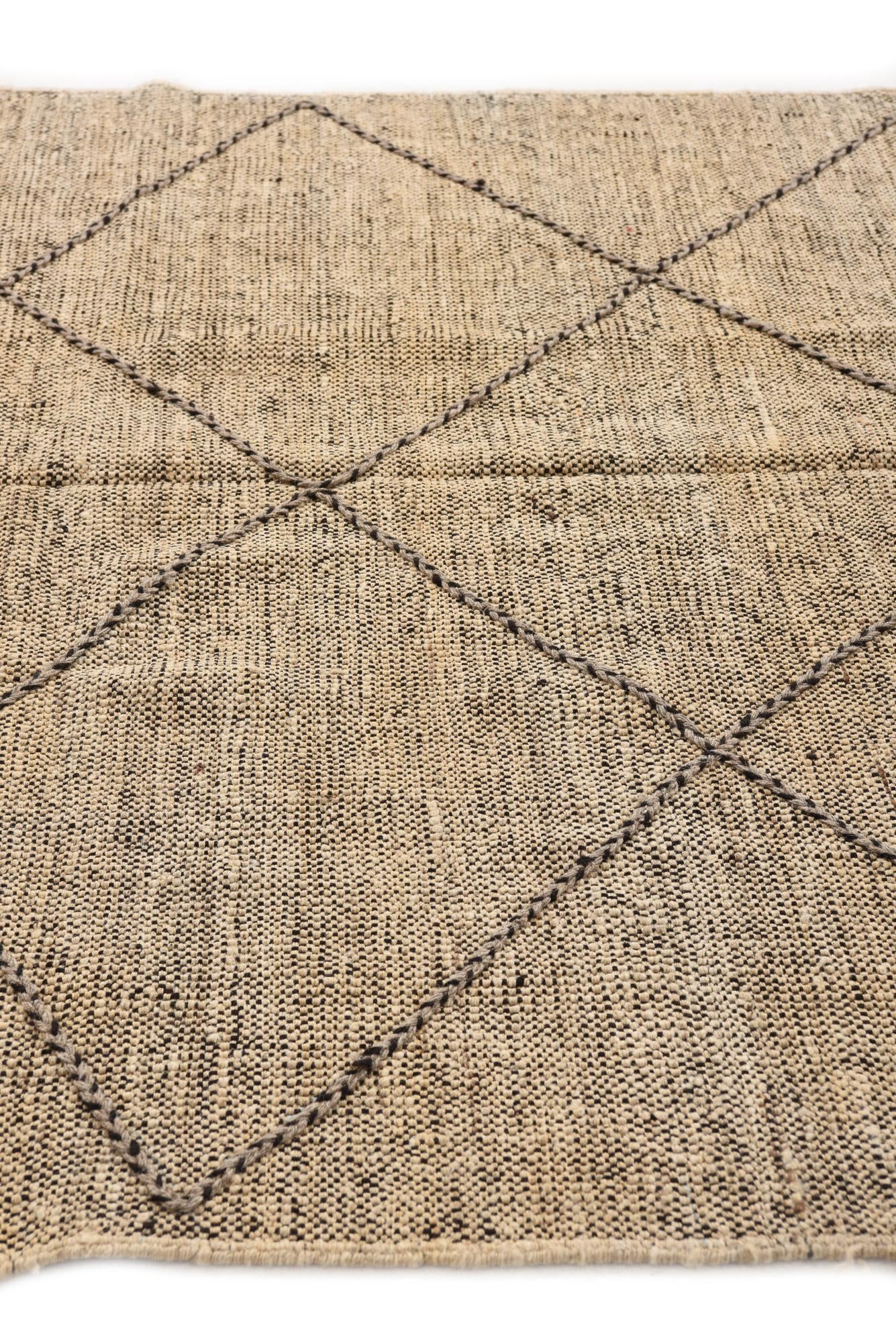 6' 1 x 7' 8 Hand Knotted Moroccan Wool Rug