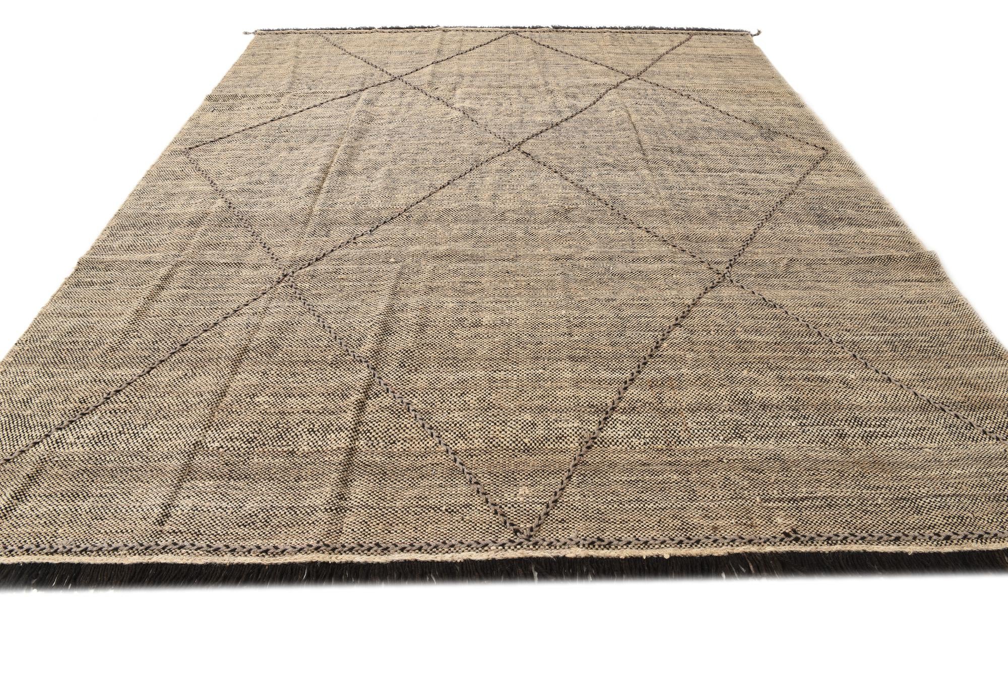 8' 4 x 10' Hand Knotted Moroccan Wool Rug