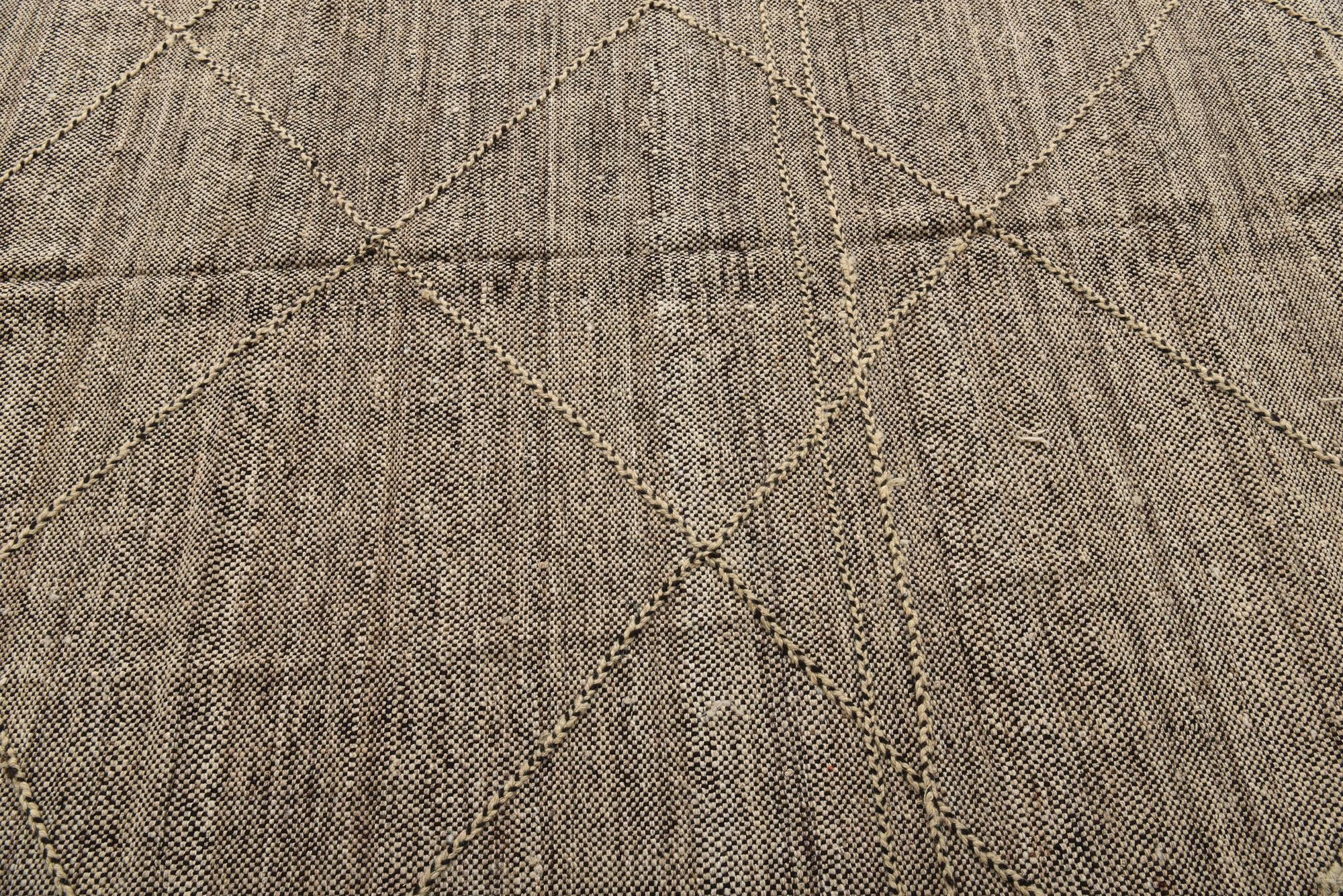 7' x 9' 7 Hand Knotted Moroccan Wool Rug