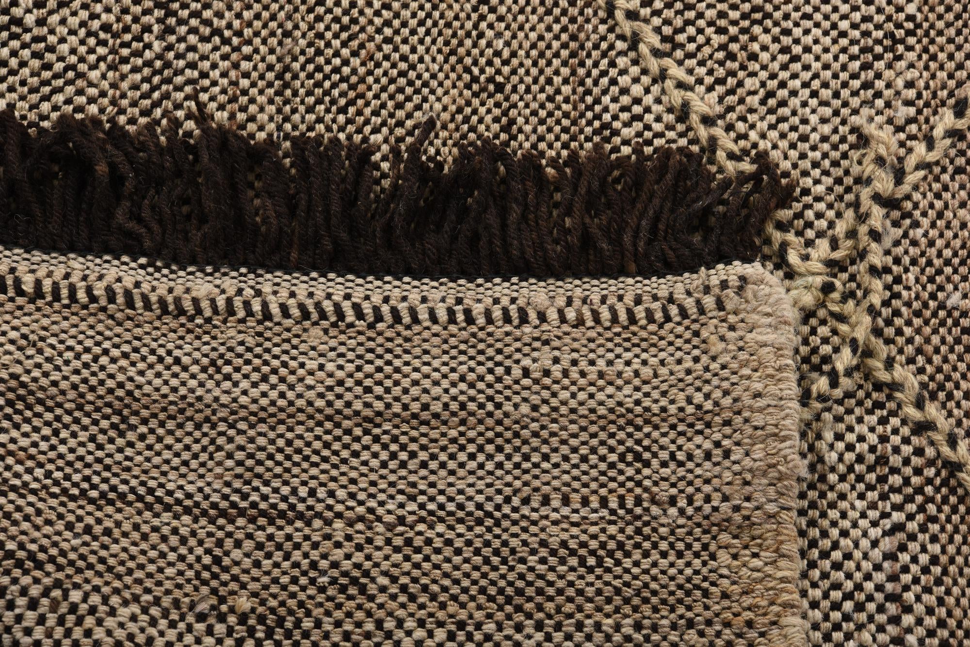 7' x 9' 7 Hand Knotted Moroccan Wool Rug