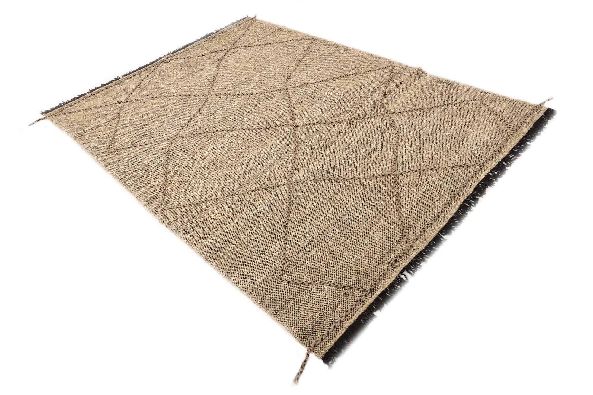 6' x 8' Hand Knotted Moroccan Wool Rug