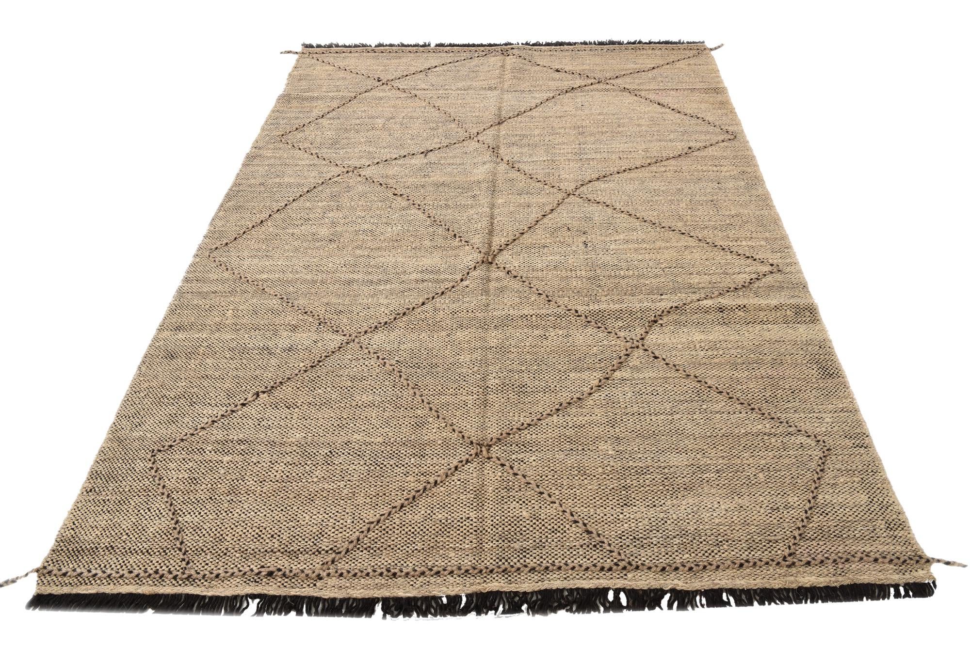 6' x 8' Hand Knotted Moroccan Wool Rug