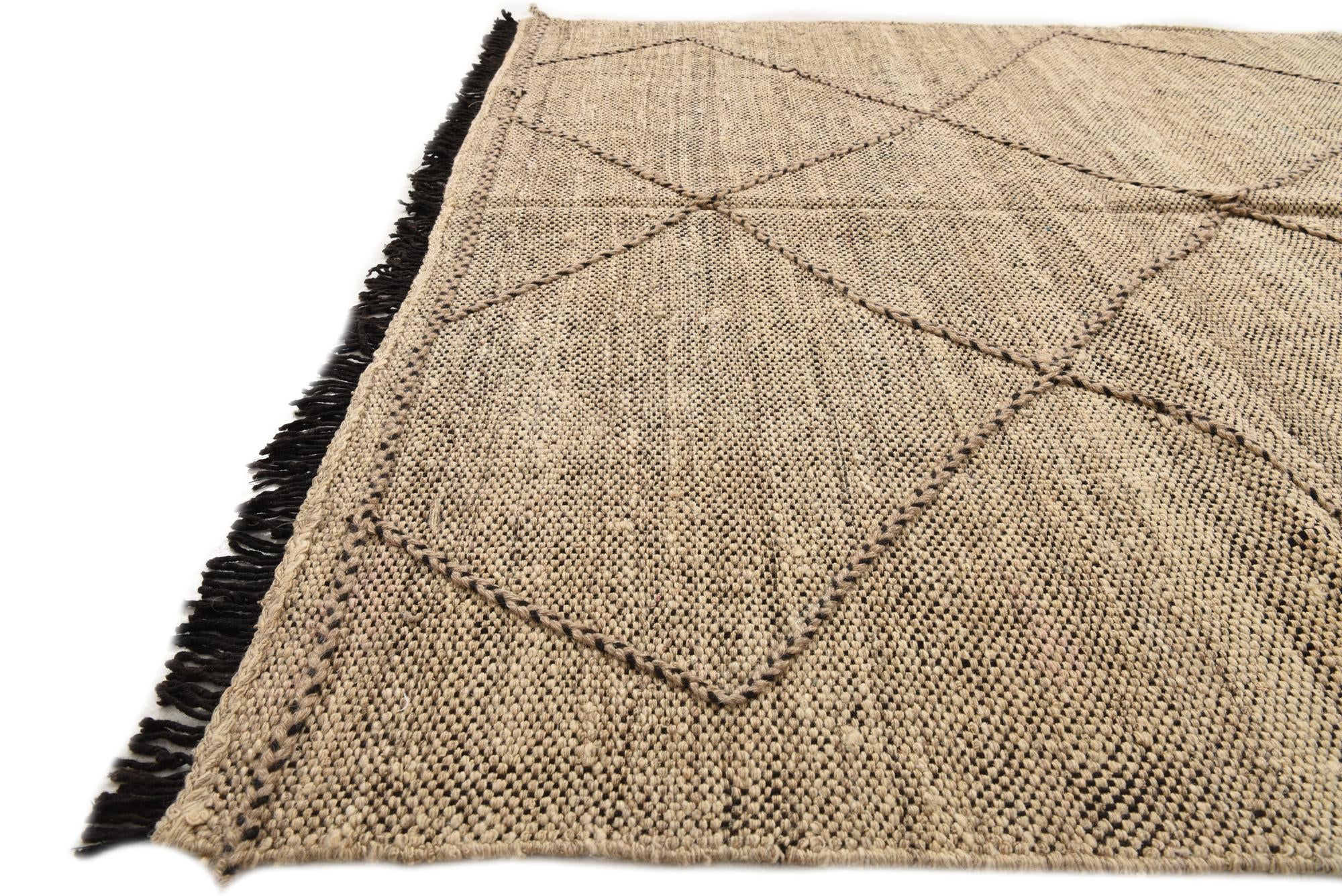 6' x 8' Hand Knotted Moroccan Wool Rug
