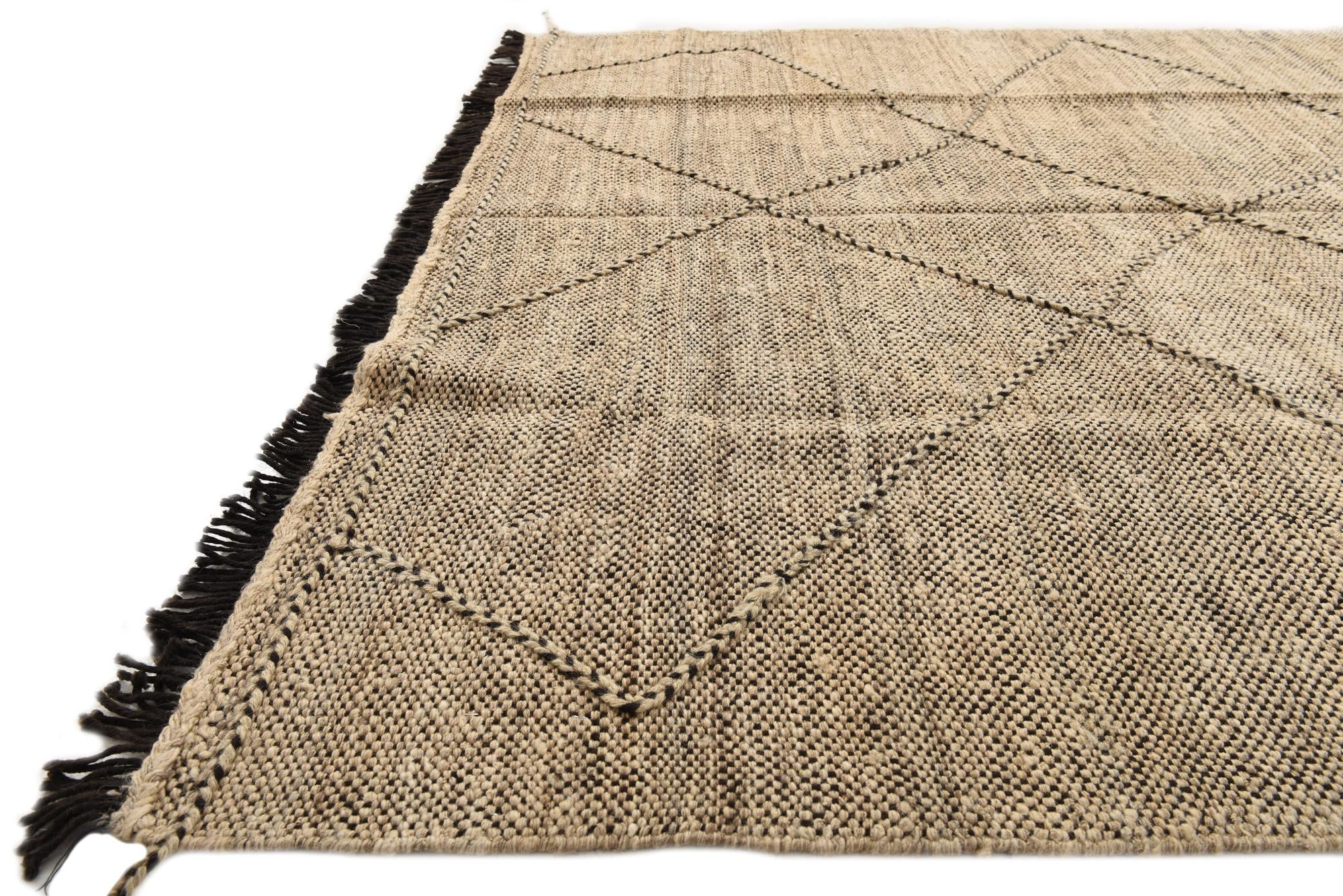 5' 8 x 7' 9 Hand Knotted Moroccan Wool Rug