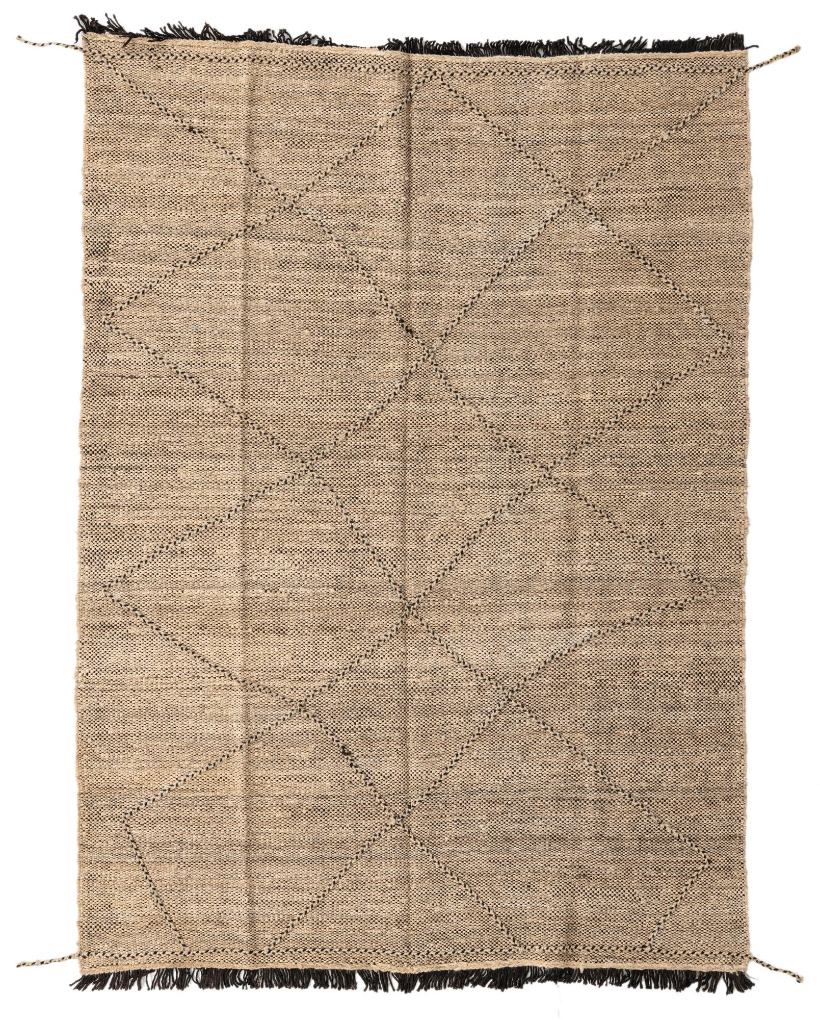 5' 8 x 7' 9 Hand Knotted Moroccan Wool Rug