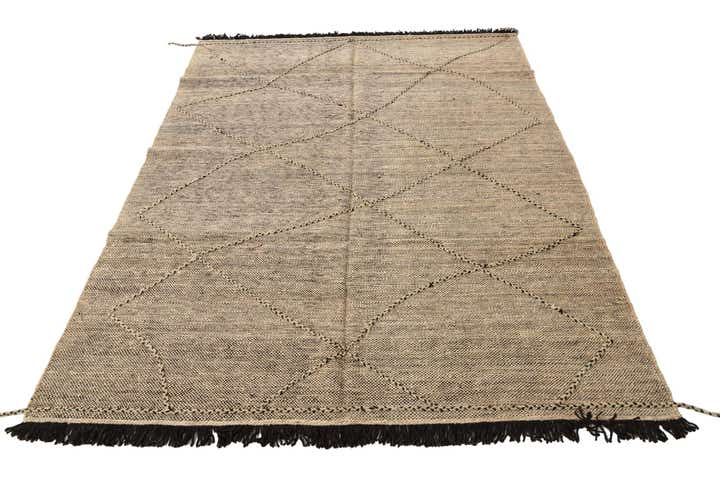 6' 1 x 7' 8 Hand Knotted Moroccan Wool Rug