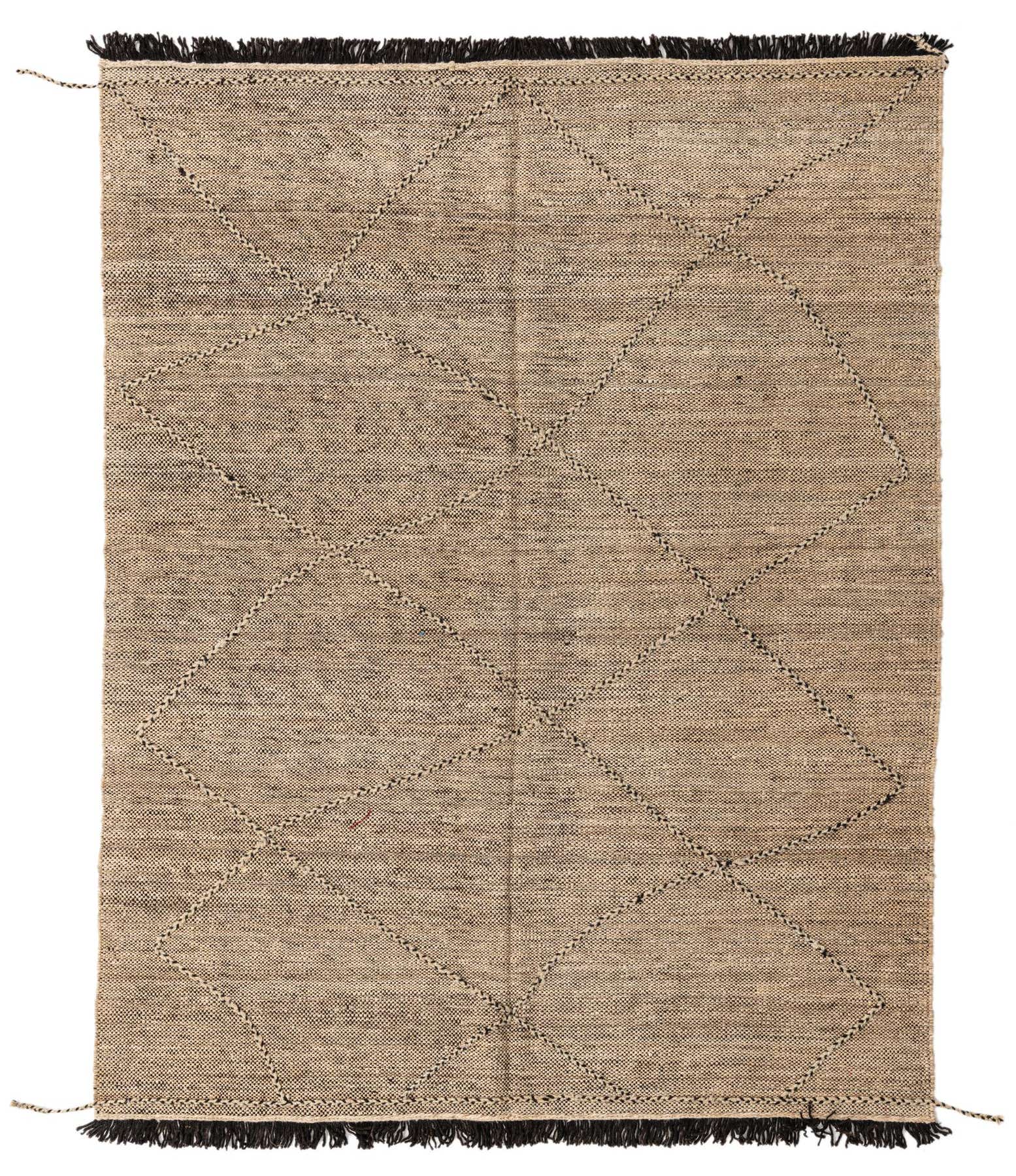 6' 1 x 7' 8 Hand Knotted Moroccan Wool Rug