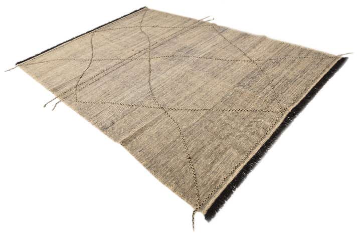 6' 10 x 9' 7 Hand Knotted Moroccan Wool Rug