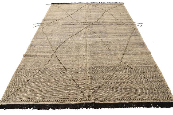 Detail image of 6' 10 x 9' 7 Hand Knotted Moroccan Wool Rug