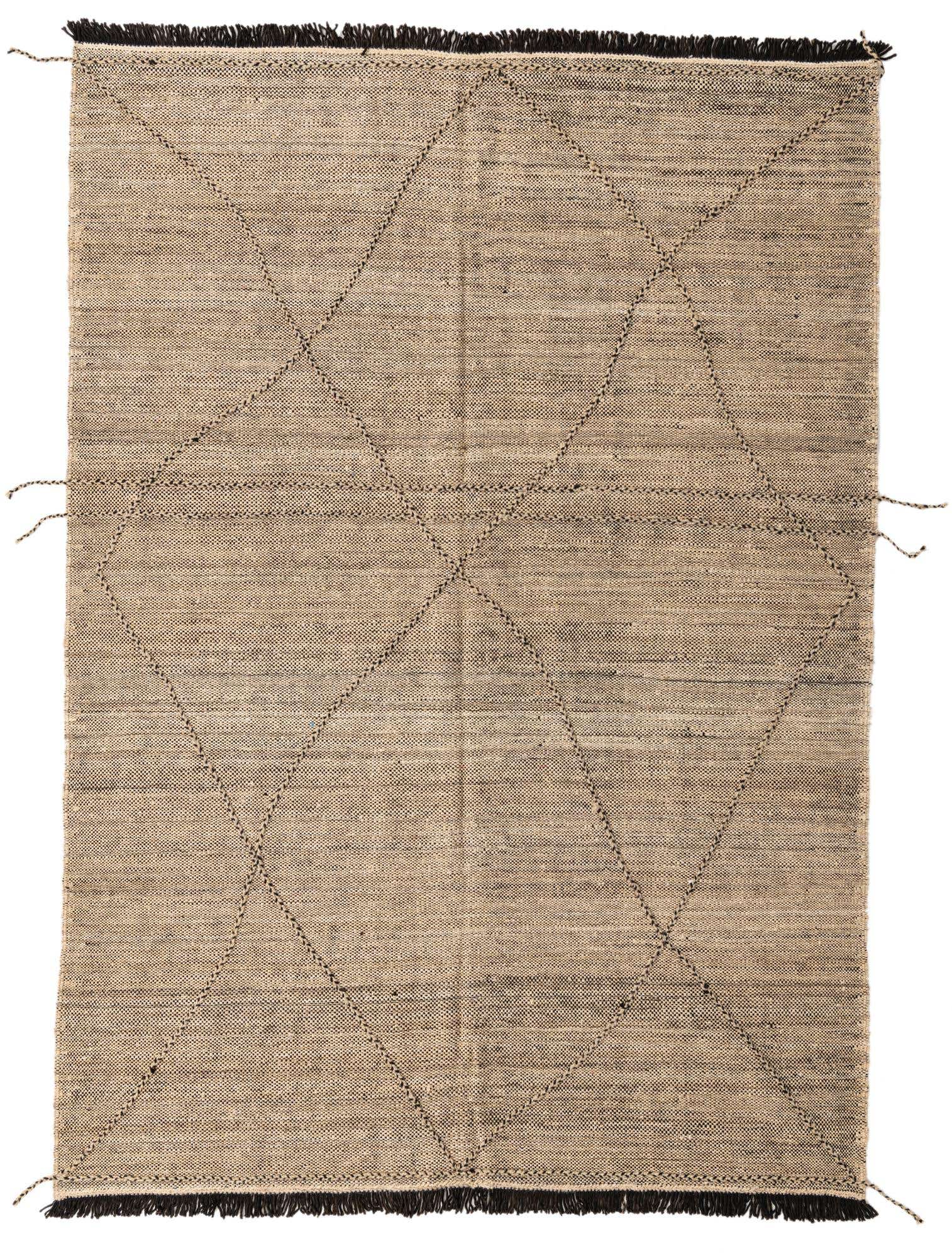 6' 10 x 9' 7 Hand Knotted Moroccan Wool Rug