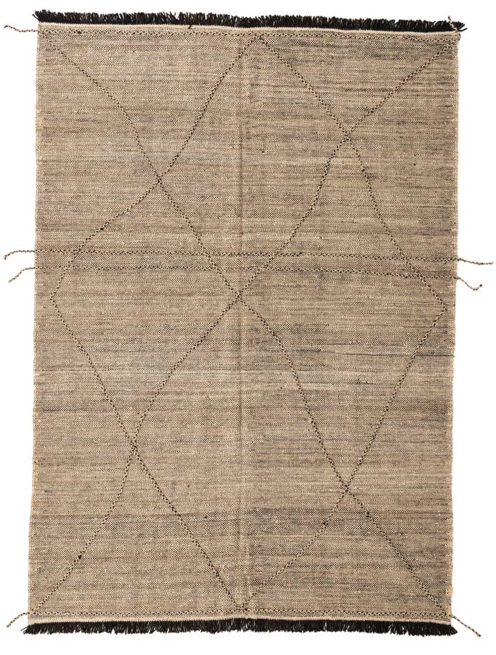 Detail image of 6' 10 x 9' 7 Hand Knotted Moroccan Wool Rug