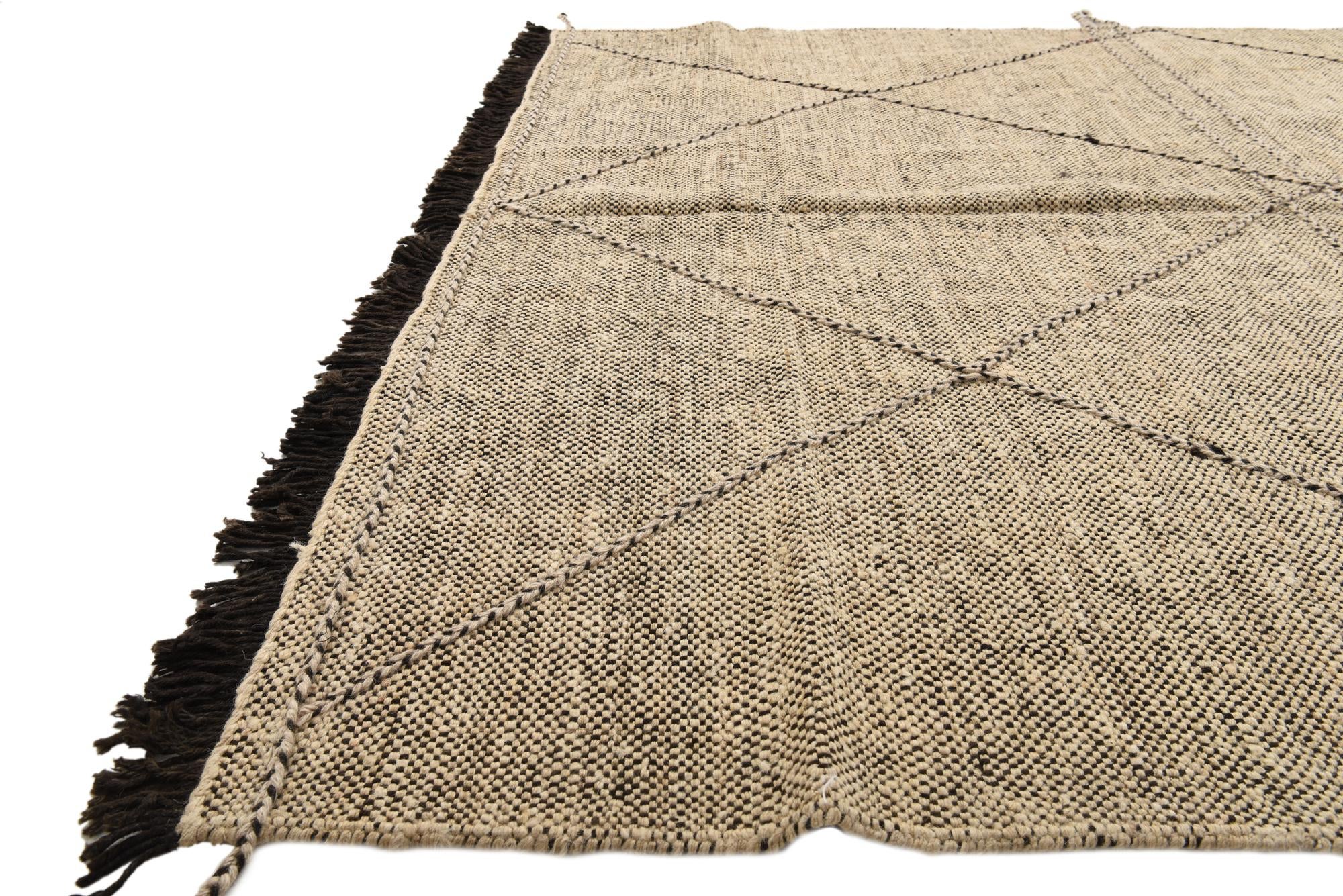 6' x 7' 5 Hand Knotted Moroccan Wool Rug