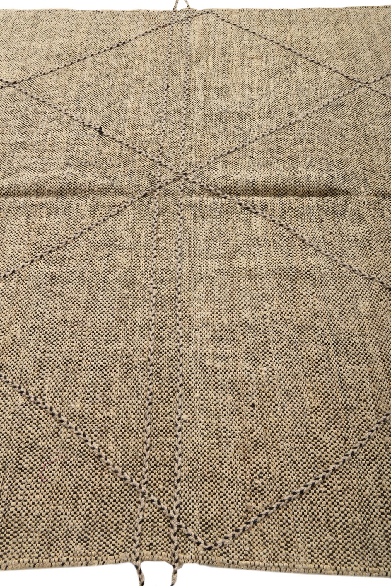 6' x 7' 5 Hand Knotted Moroccan Wool Rug