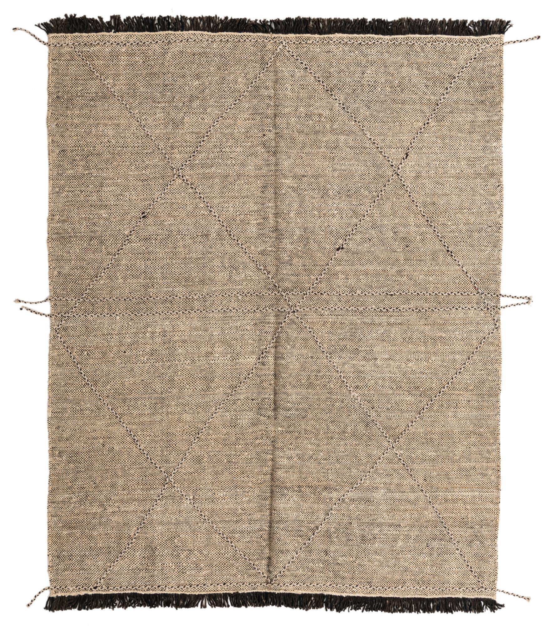 6' x 7' 5 Hand Knotted Moroccan Wool Rug