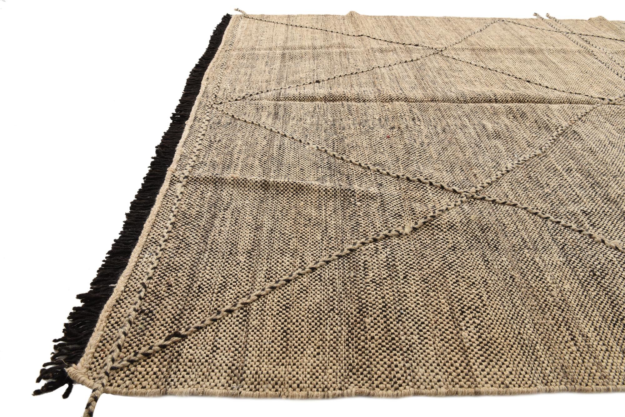 6' 1 x 7' 8 Hand Knotted Moroccan Wool Rug