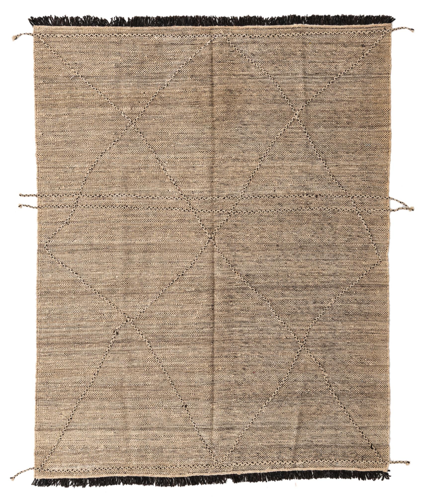 6' 1 x 7' 8 Hand Knotted Moroccan Wool Rug