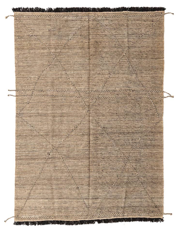 Detail image of 6' 1 x 7' 8 Hand Knotted Moroccan Wool Rug