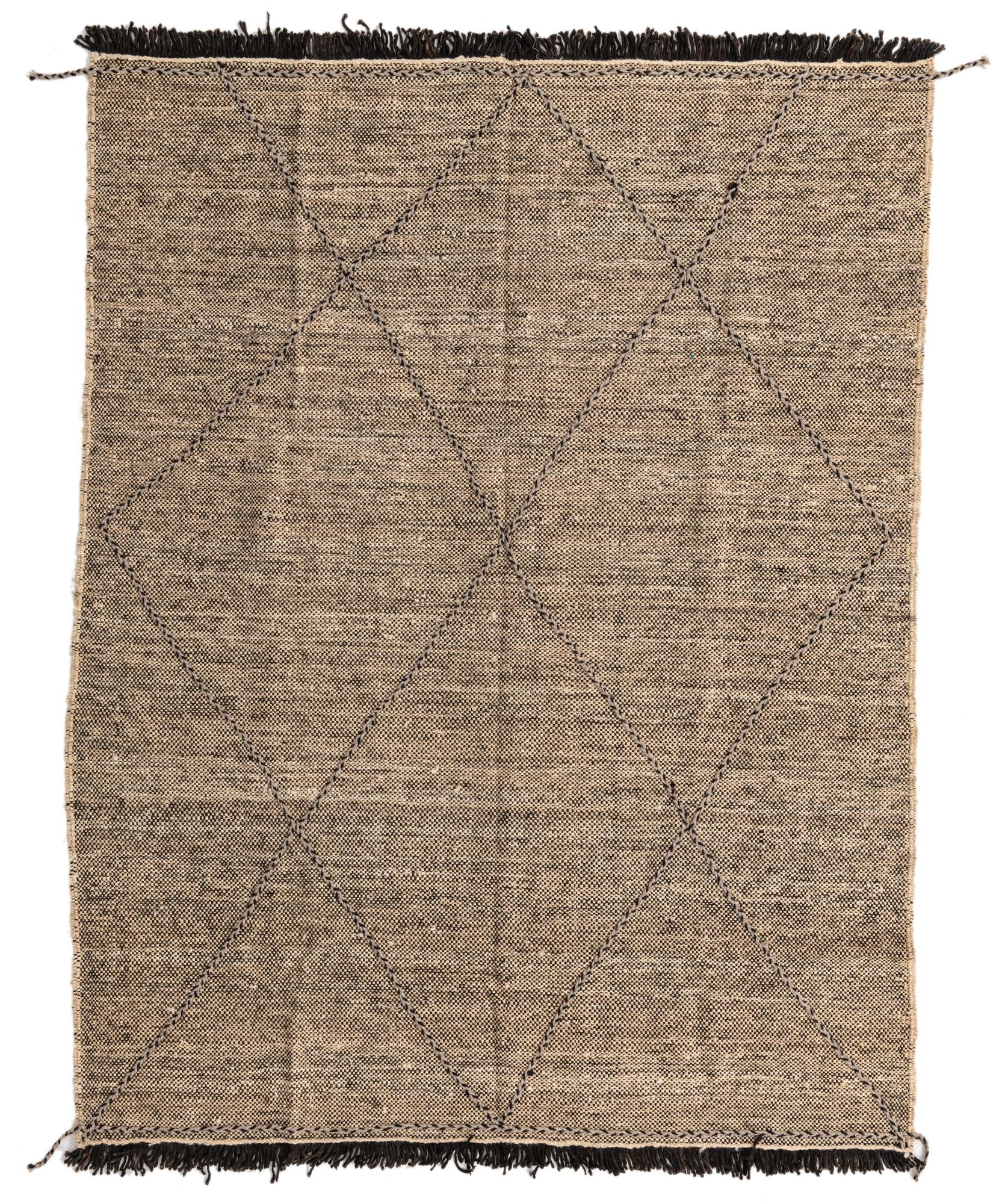 5' 10 x 7' 7 Hand Knotted Moroccan Wool Rug