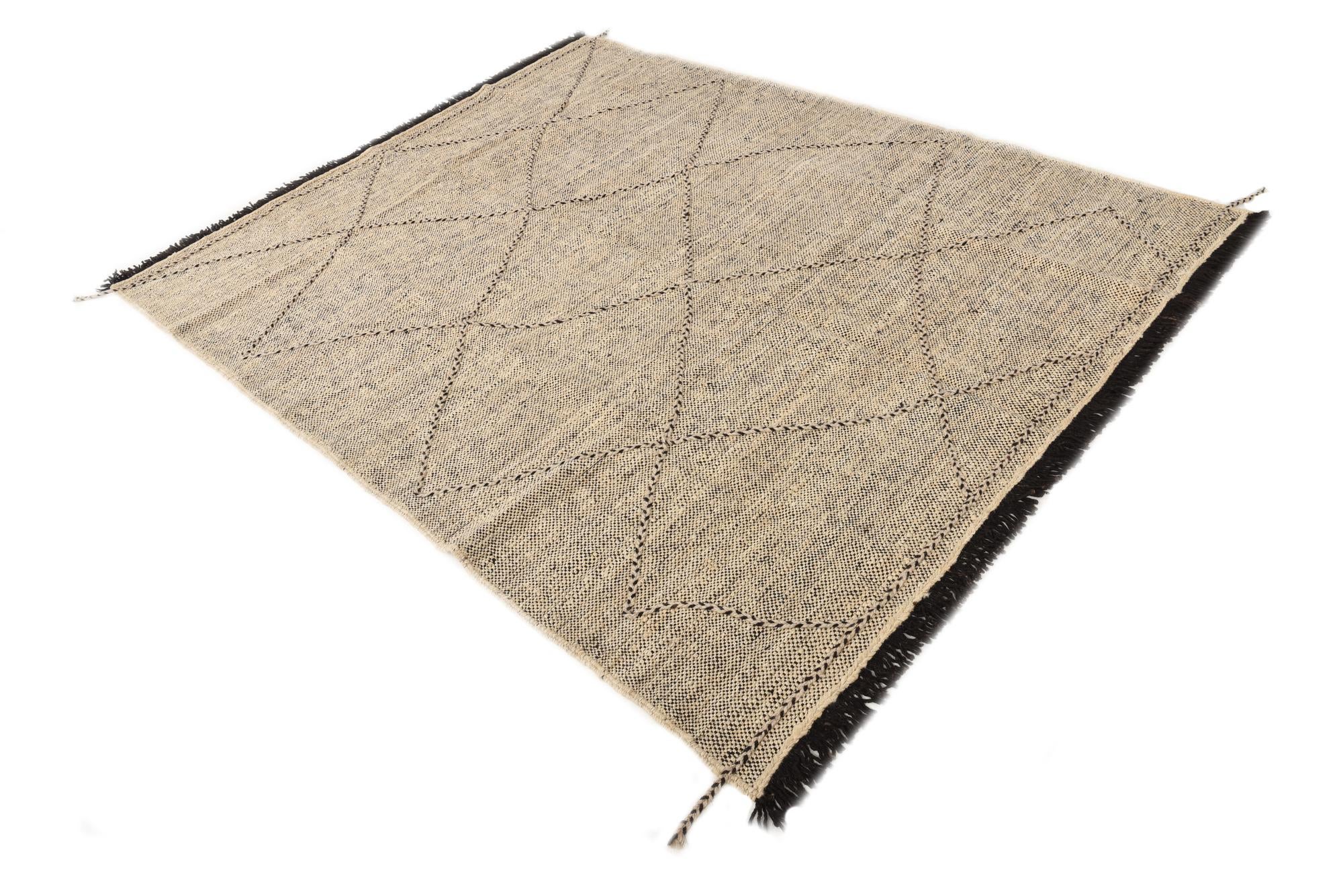 6' 2 x 7' 7 Hand Knotted Moroccan Wool Rug