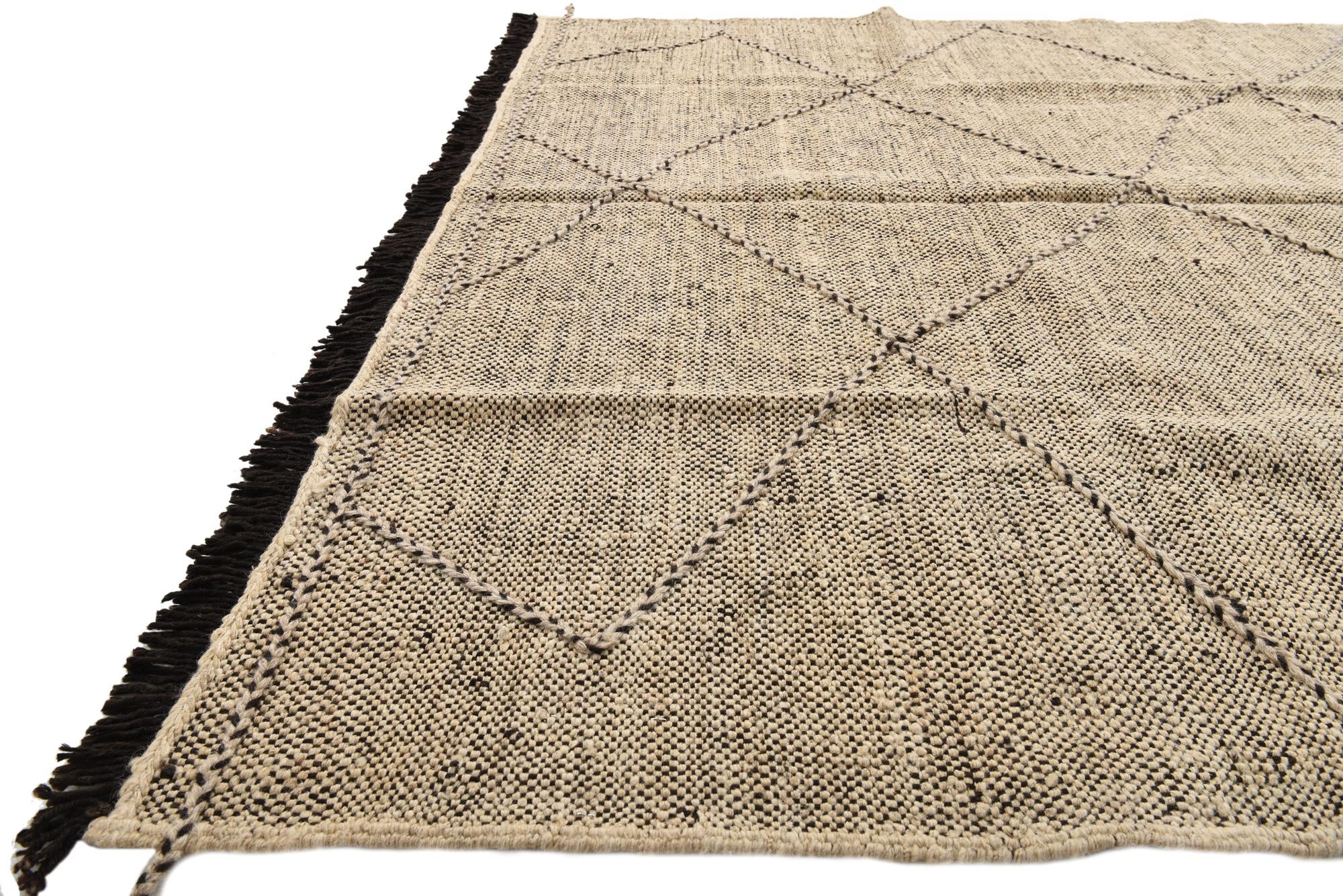 6' 2 x 7' 7 Hand Knotted Moroccan Wool Rug