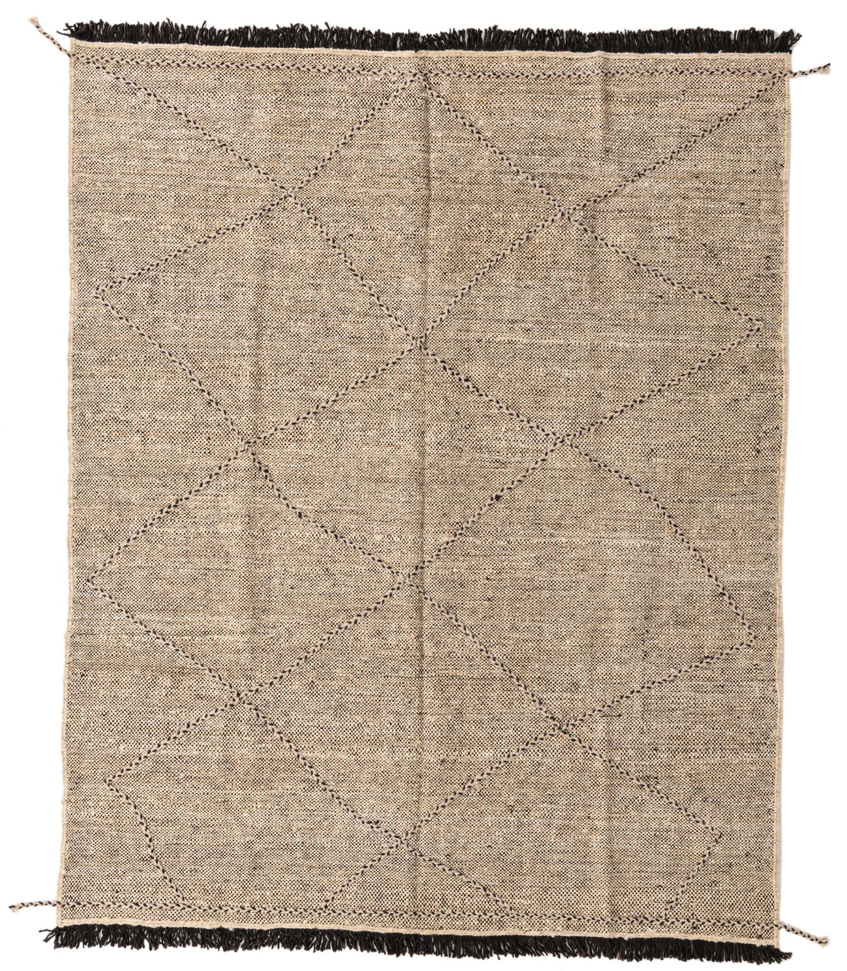 6' 2 x 7' 7 Hand Knotted Moroccan Wool Rug