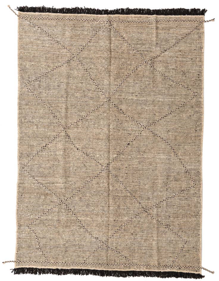 Detail image of 6' 2 x 7' 7 Hand Knotted Moroccan Wool Rug