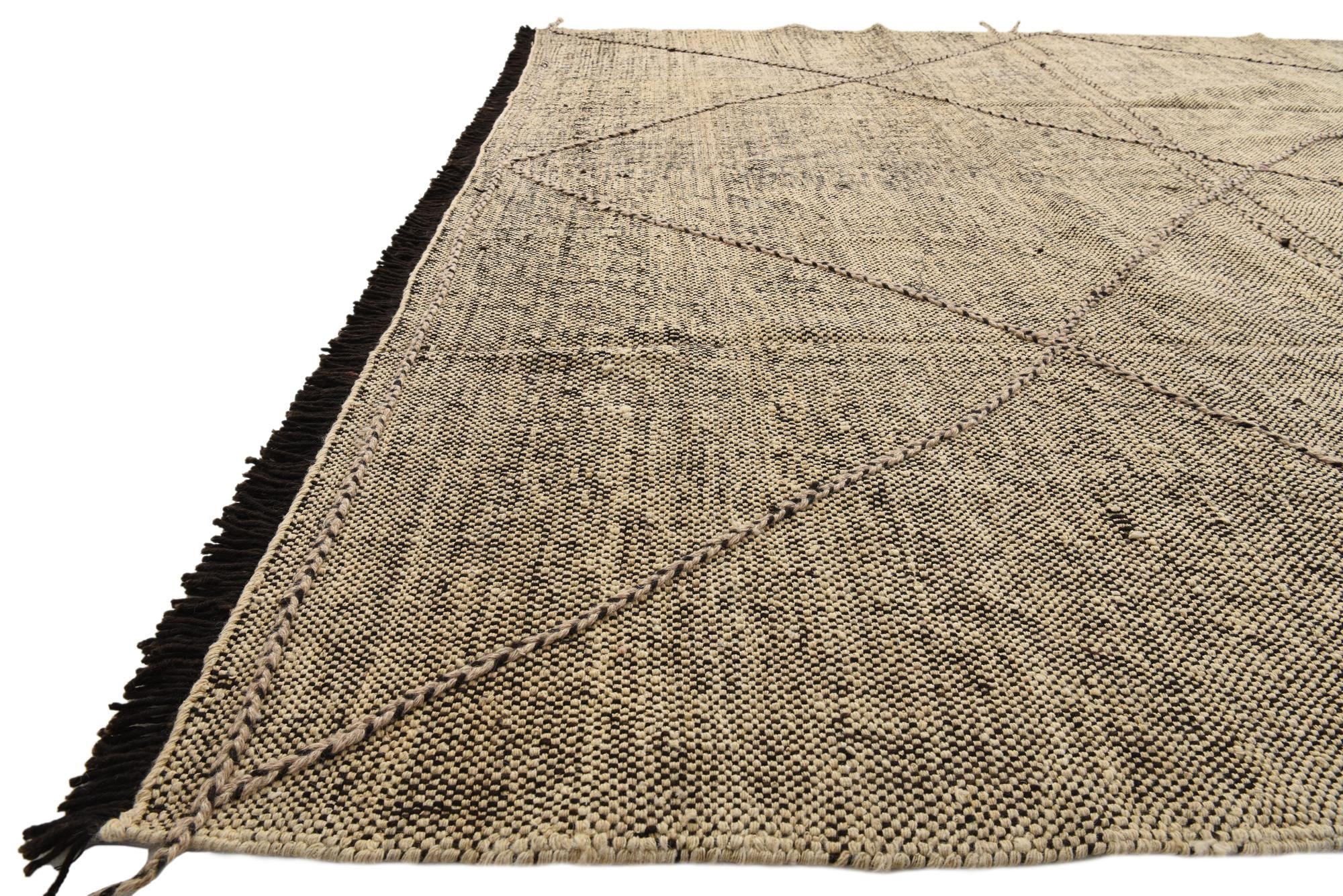 8' 8 x 9' 8 Hand Knotted Moroccan Wool Rug