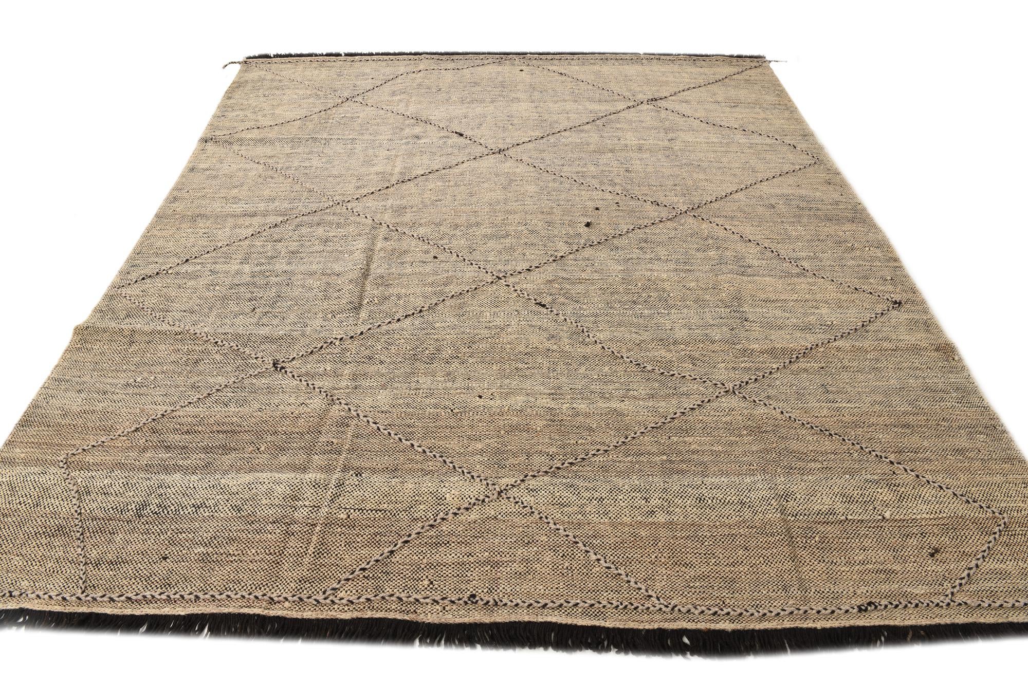 8' 6 x 9' 8 Hand Knotted Moroccan Wool Rug