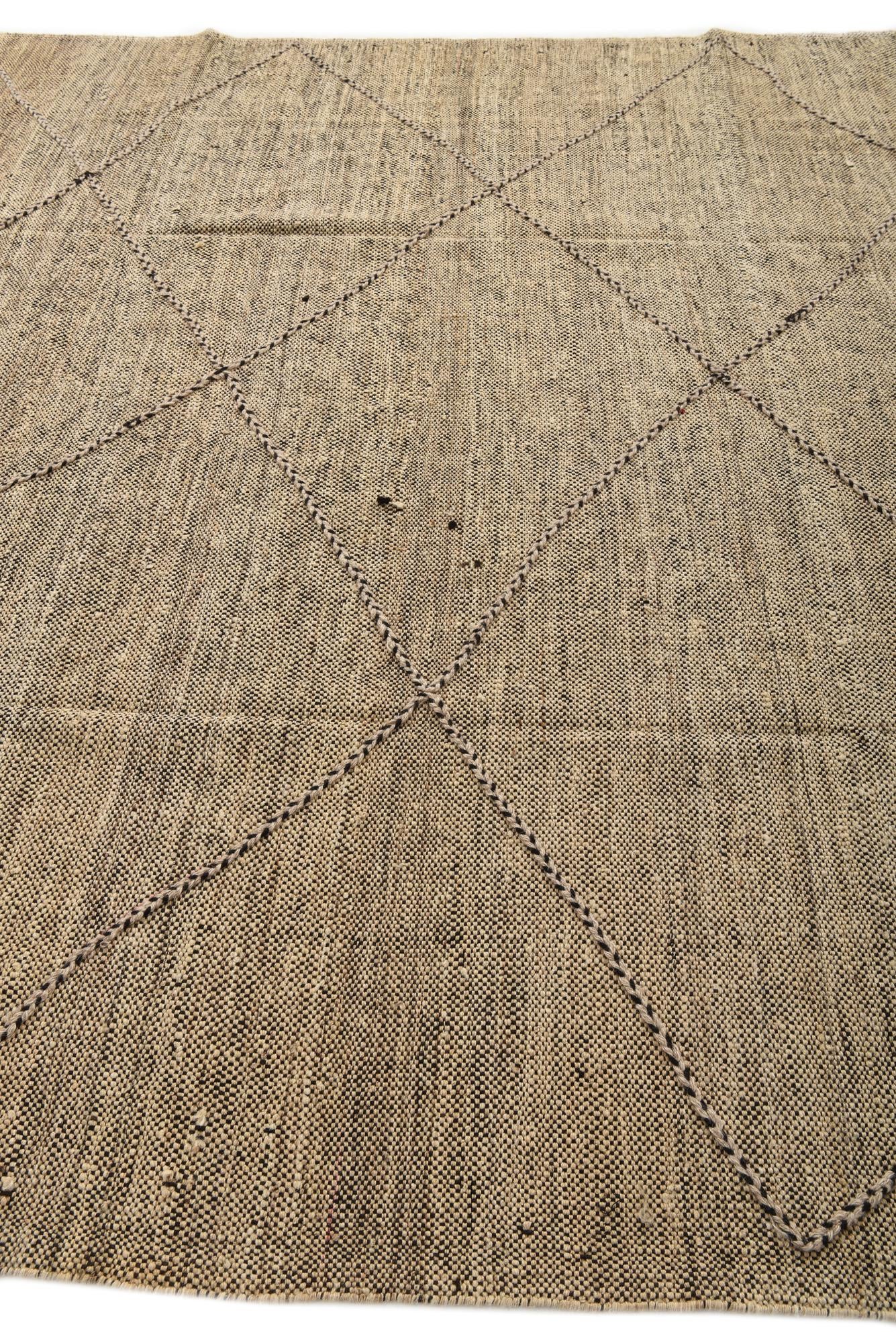 8' 6 x 9' 8 Hand Knotted Moroccan Wool Rug