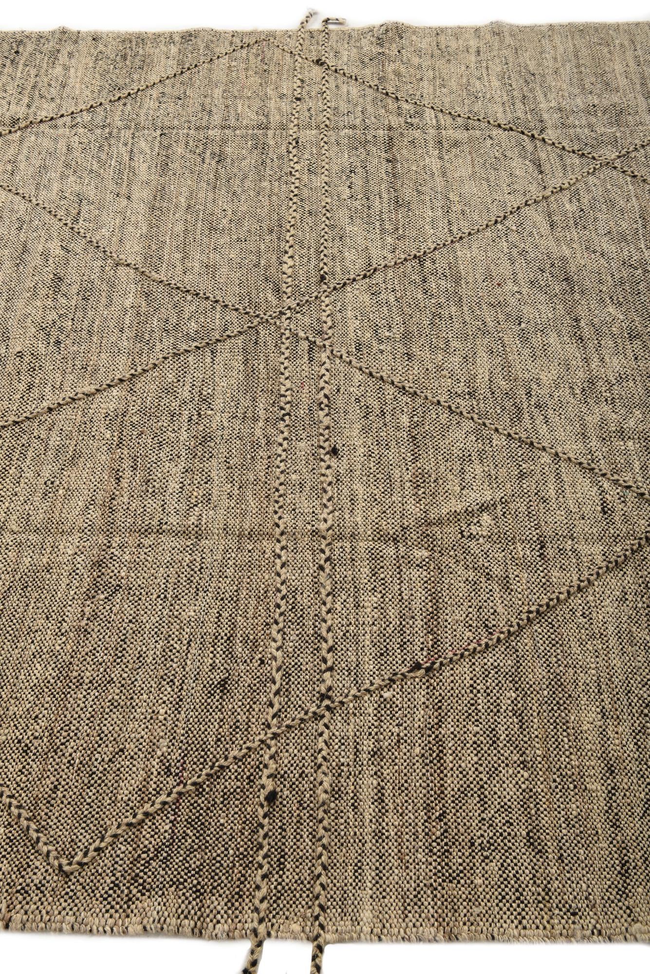 7' x 9' 7 Hand Knotted Moroccan Wool Rug