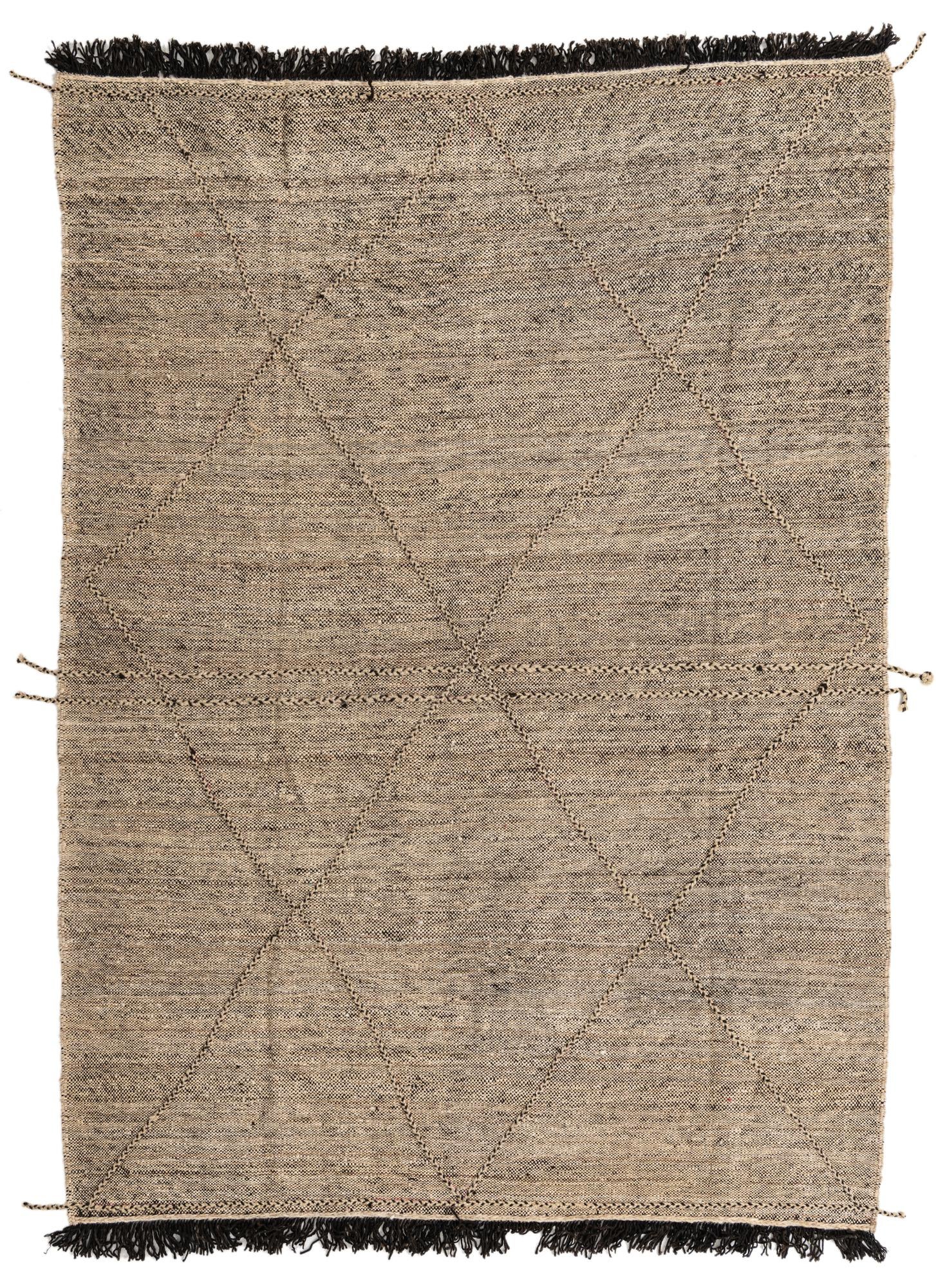 7' x 9' 7 Hand Knotted Moroccan Wool Rug