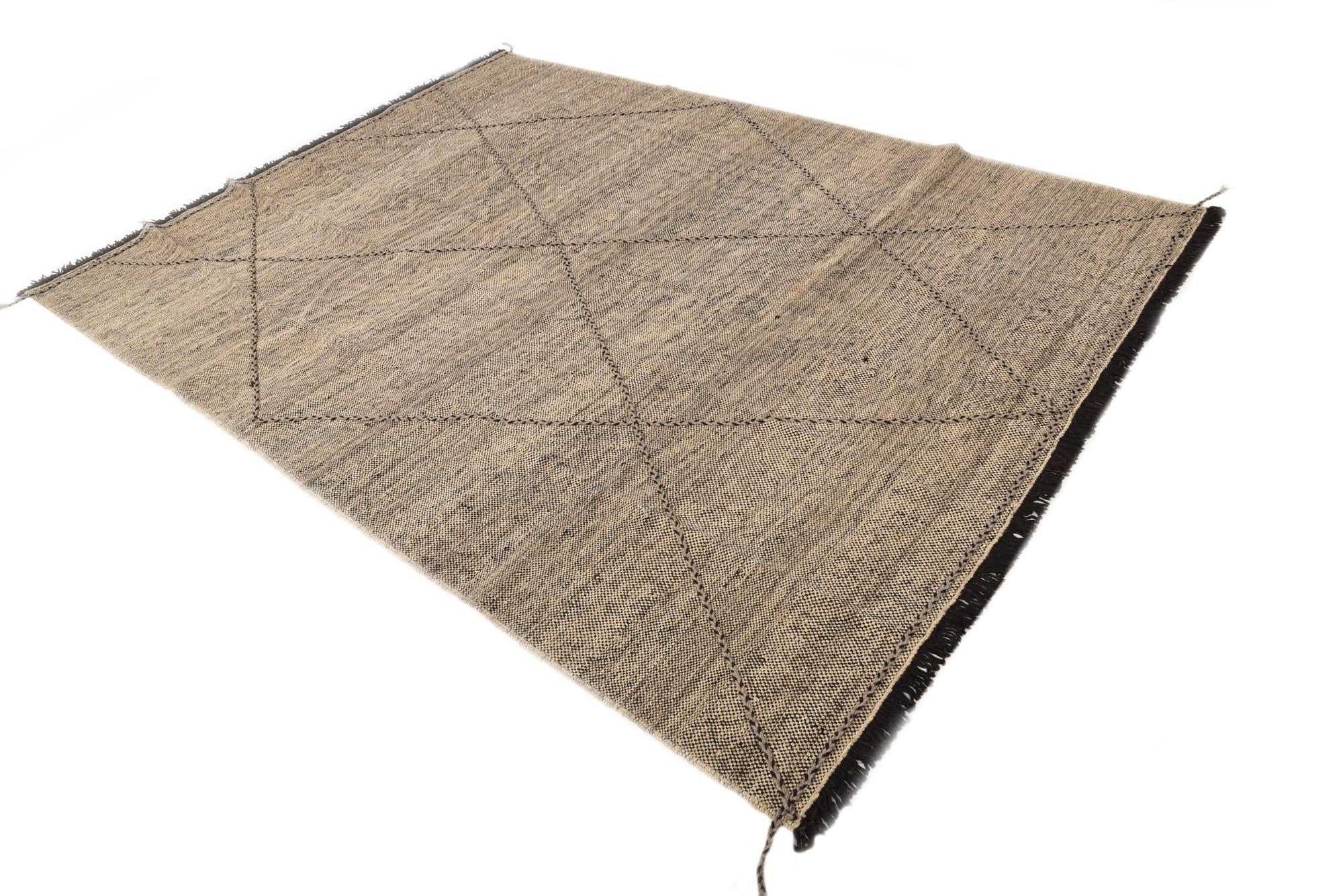 7' 1 x 9' 8 Hand Knotted Moroccan Wool Rug