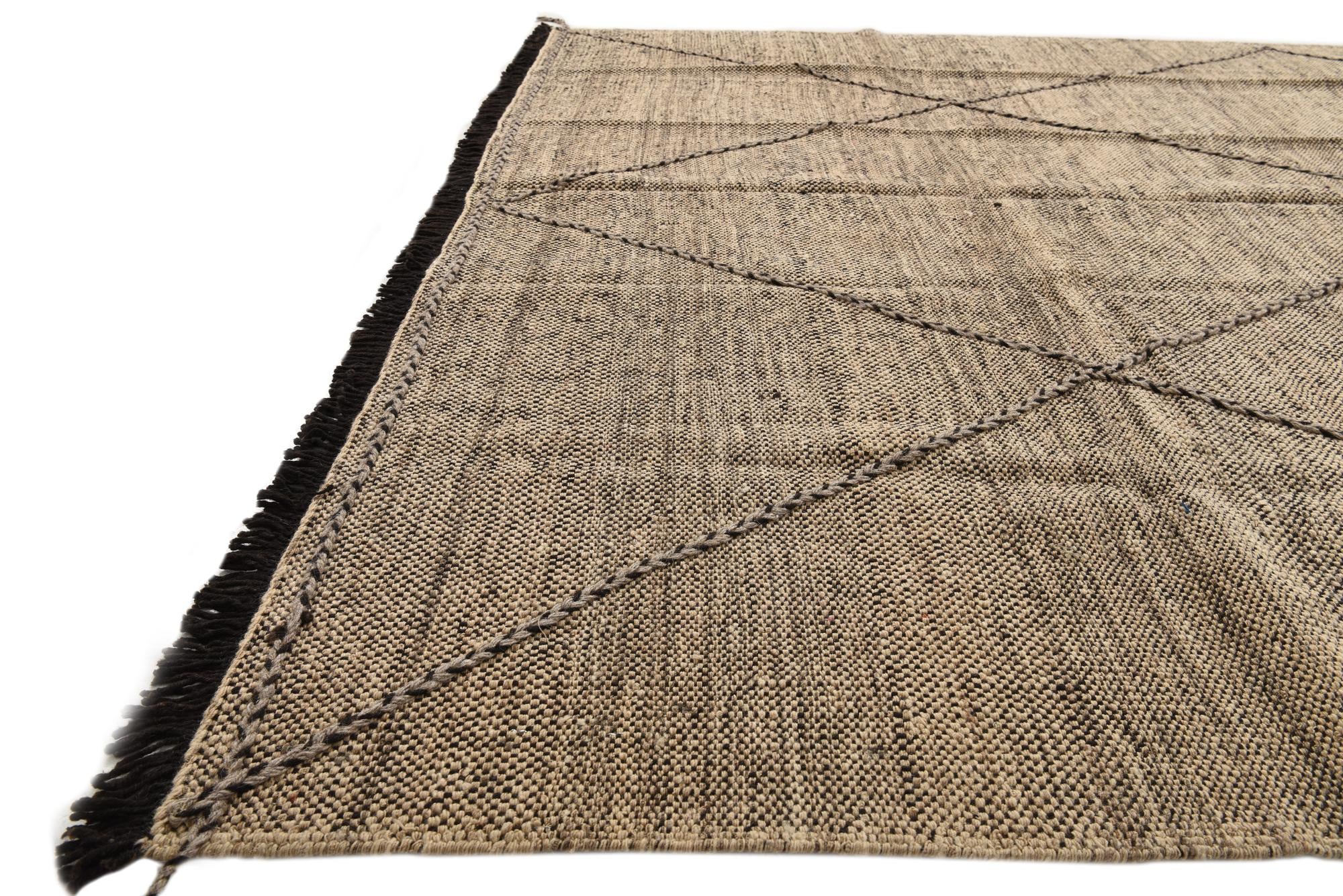7' 1 x 9' 8 Hand Knotted Moroccan Wool Rug