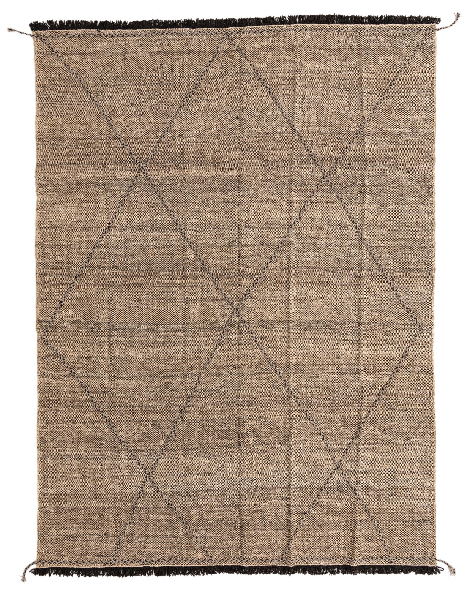 7' 1 x 9' 8 Hand Knotted Moroccan Wool Rug