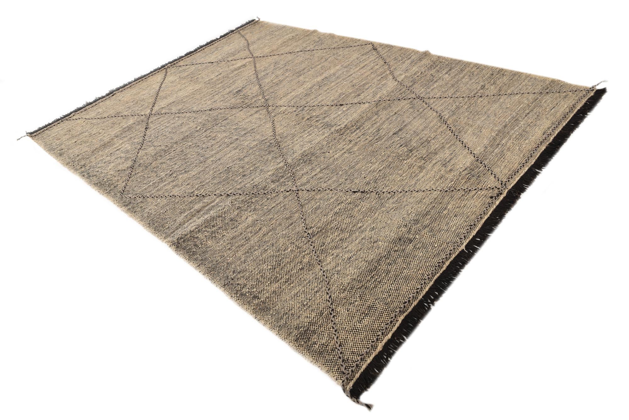 7' 4 x 9' 7 Hand Knotted Moroccan Wool Rug