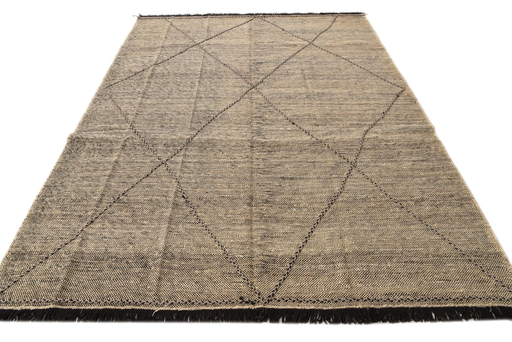 7' 4 x 9' 7 Hand Knotted Moroccan Wool Rug
