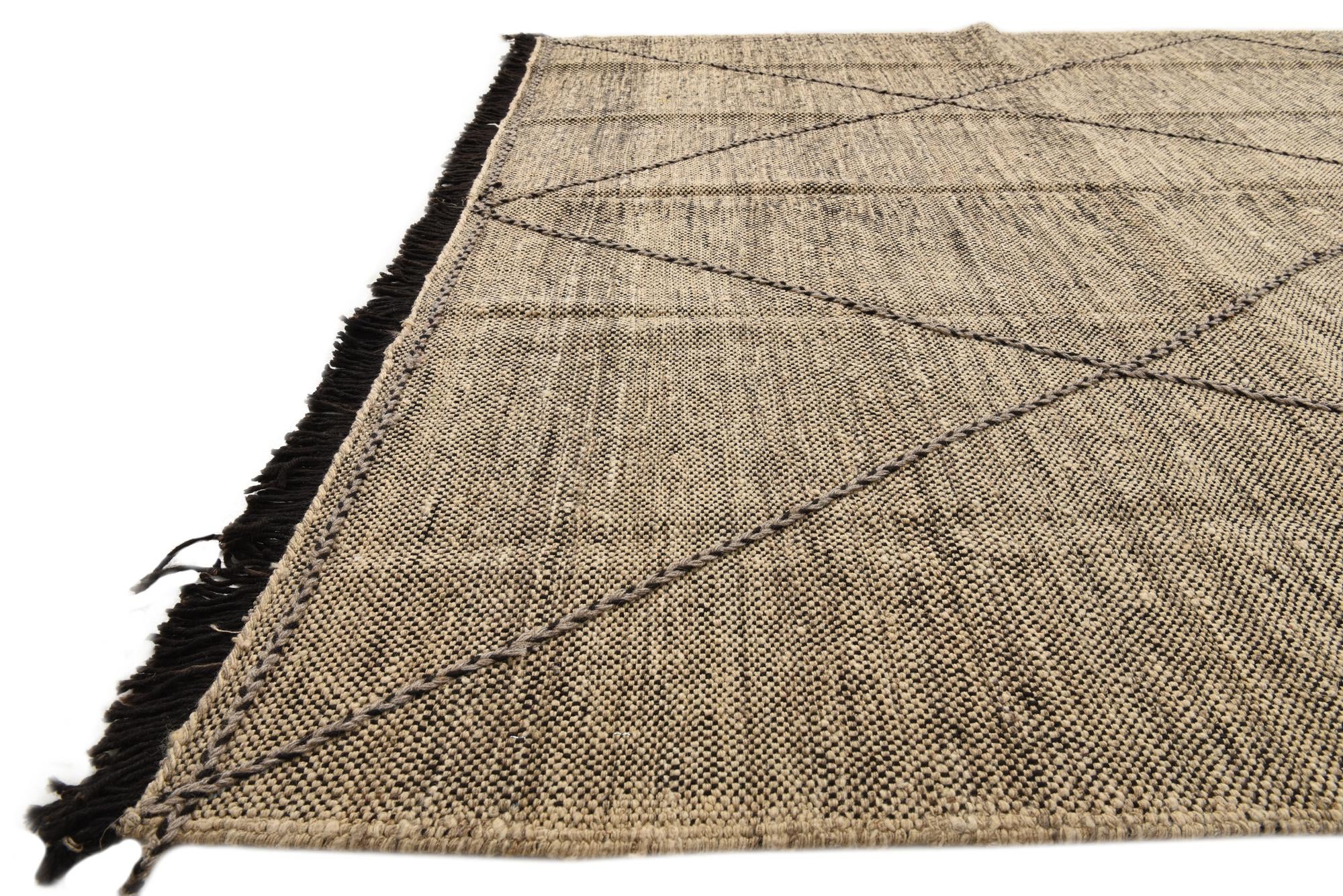 7' 4 x 9' 7 Hand Knotted Moroccan Wool Rug
