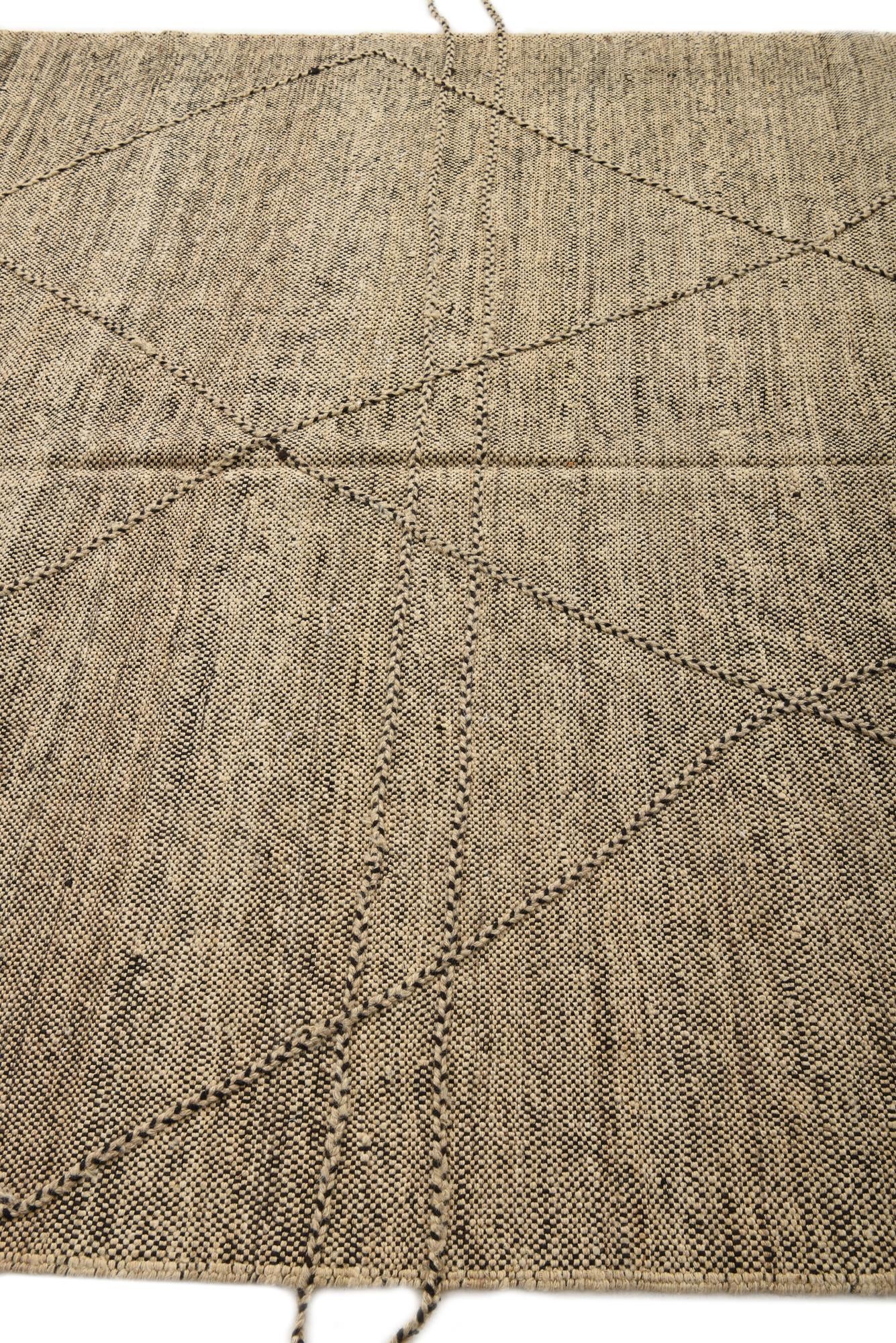 7' x 9' 8 Hand Knotted Moroccan Wool Rug