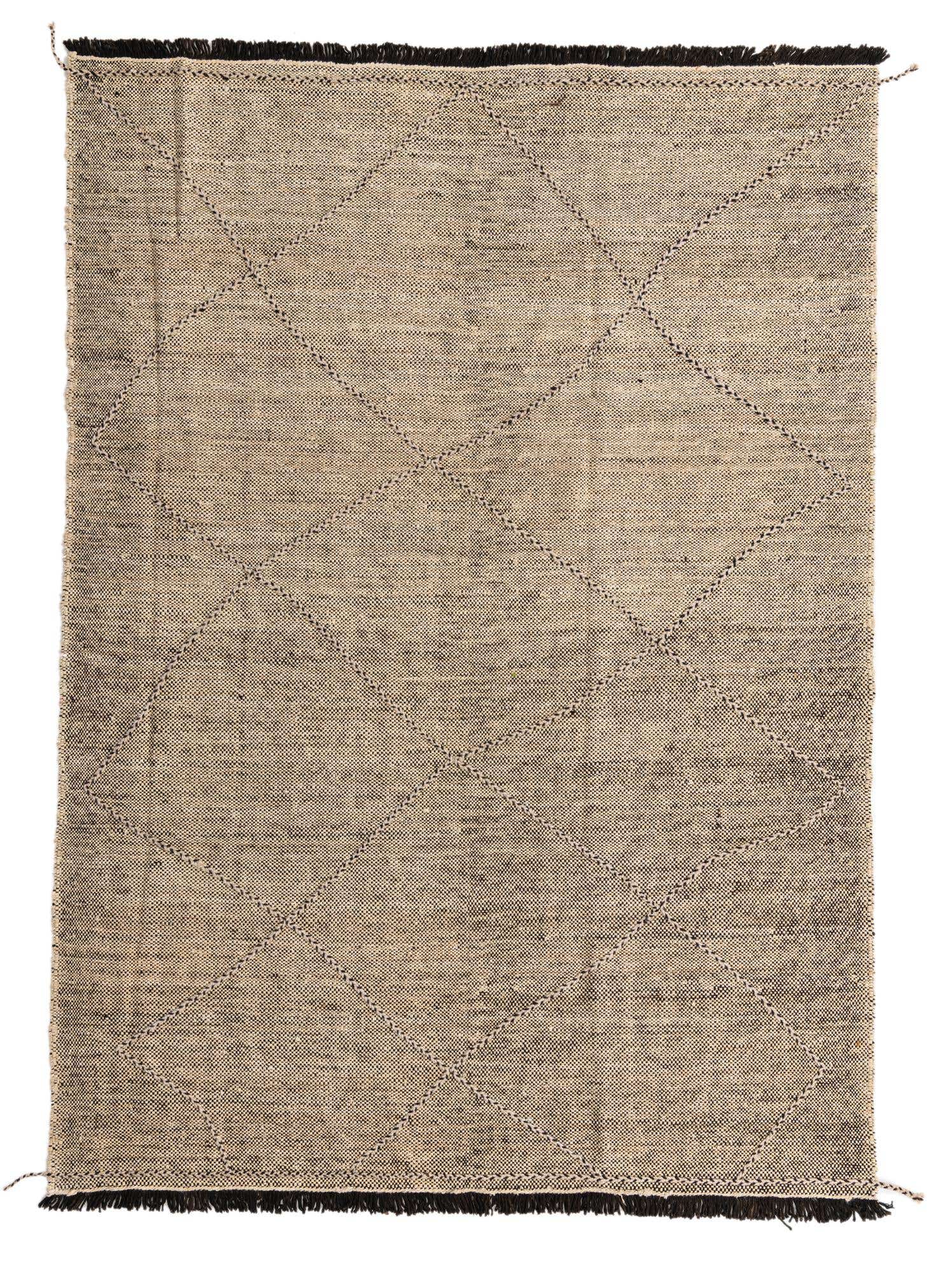 7' x 9' 6 Hand Knotted Moroccan Wool Rug