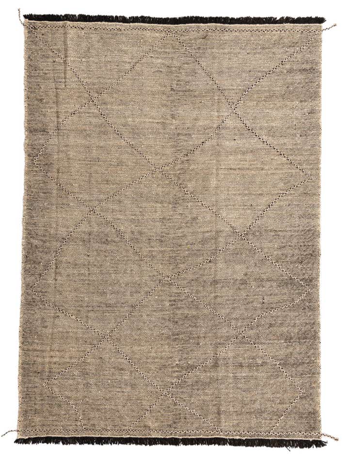 7' x 9' 6 Hand Knotted Moroccan Wool Rug