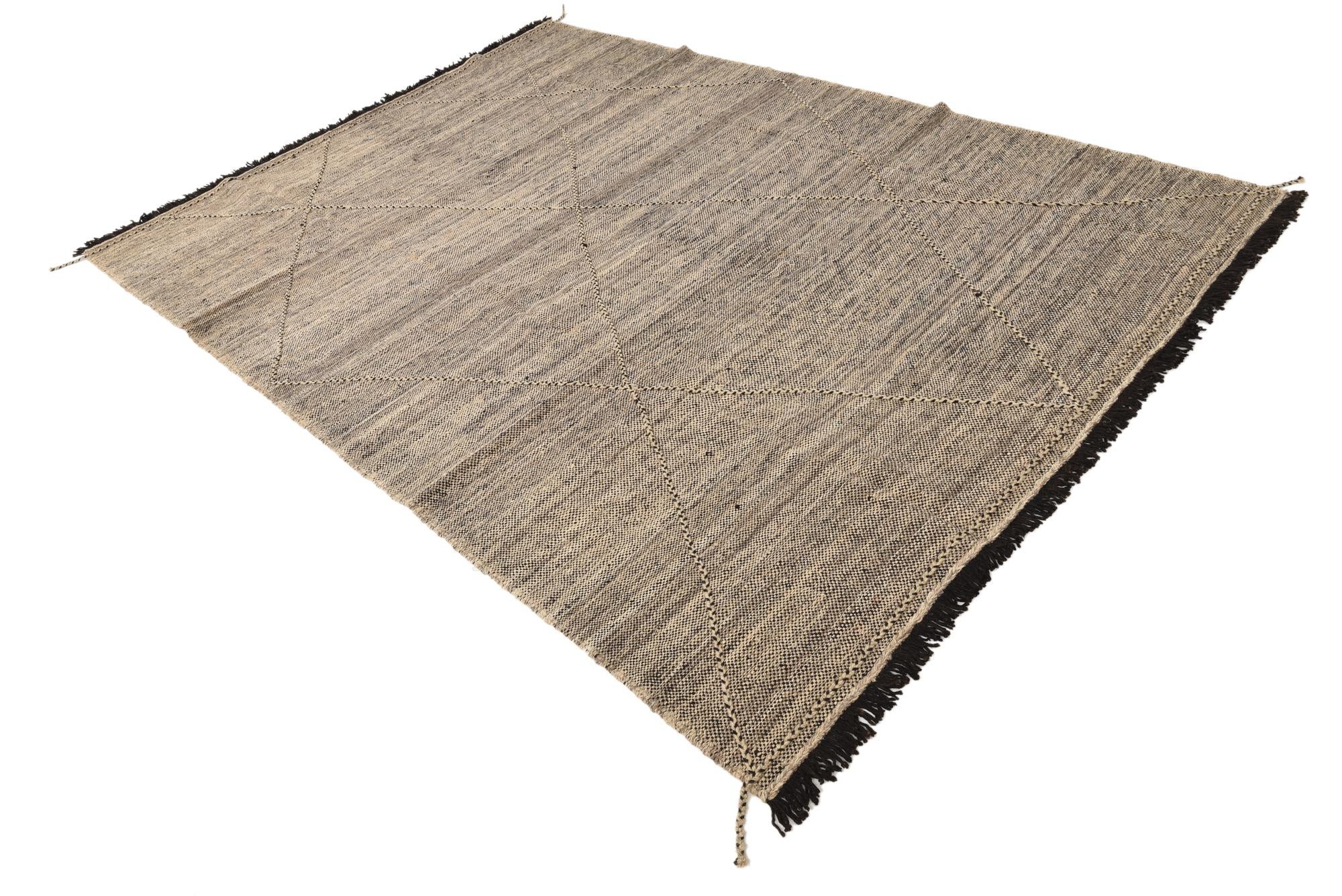 7' x 9' 9 Hand Knotted Moroccan Wool Rug