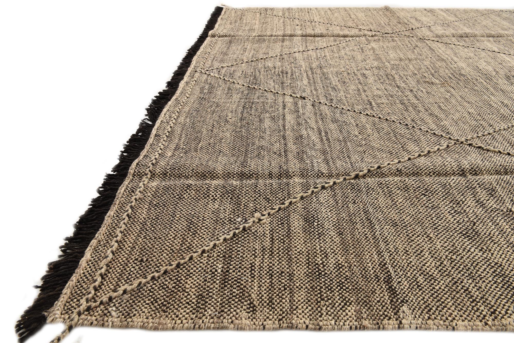 7' x 9' 9 Hand Knotted Moroccan Wool Rug