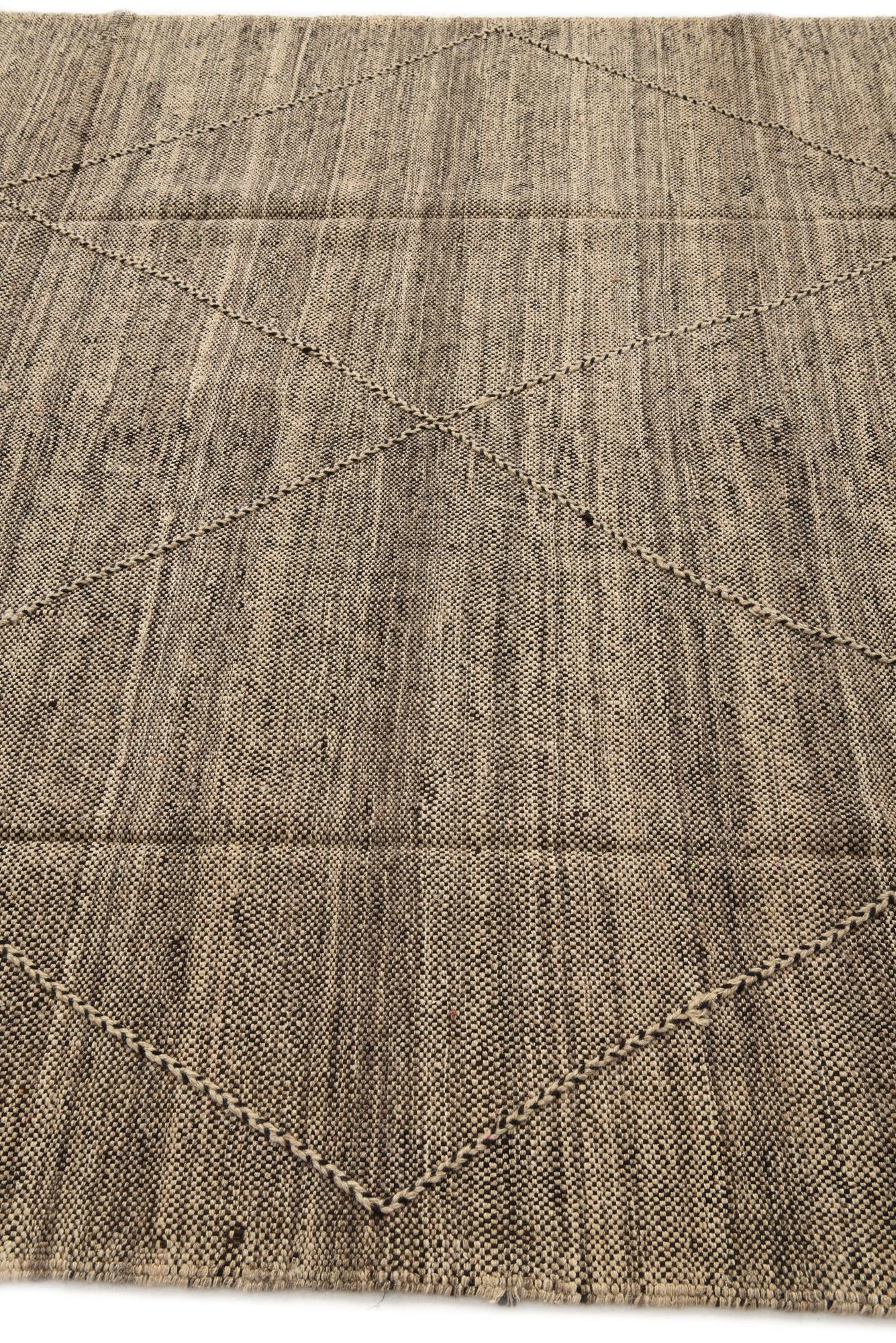 7' x 9' 9 Hand Knotted Moroccan Wool Rug