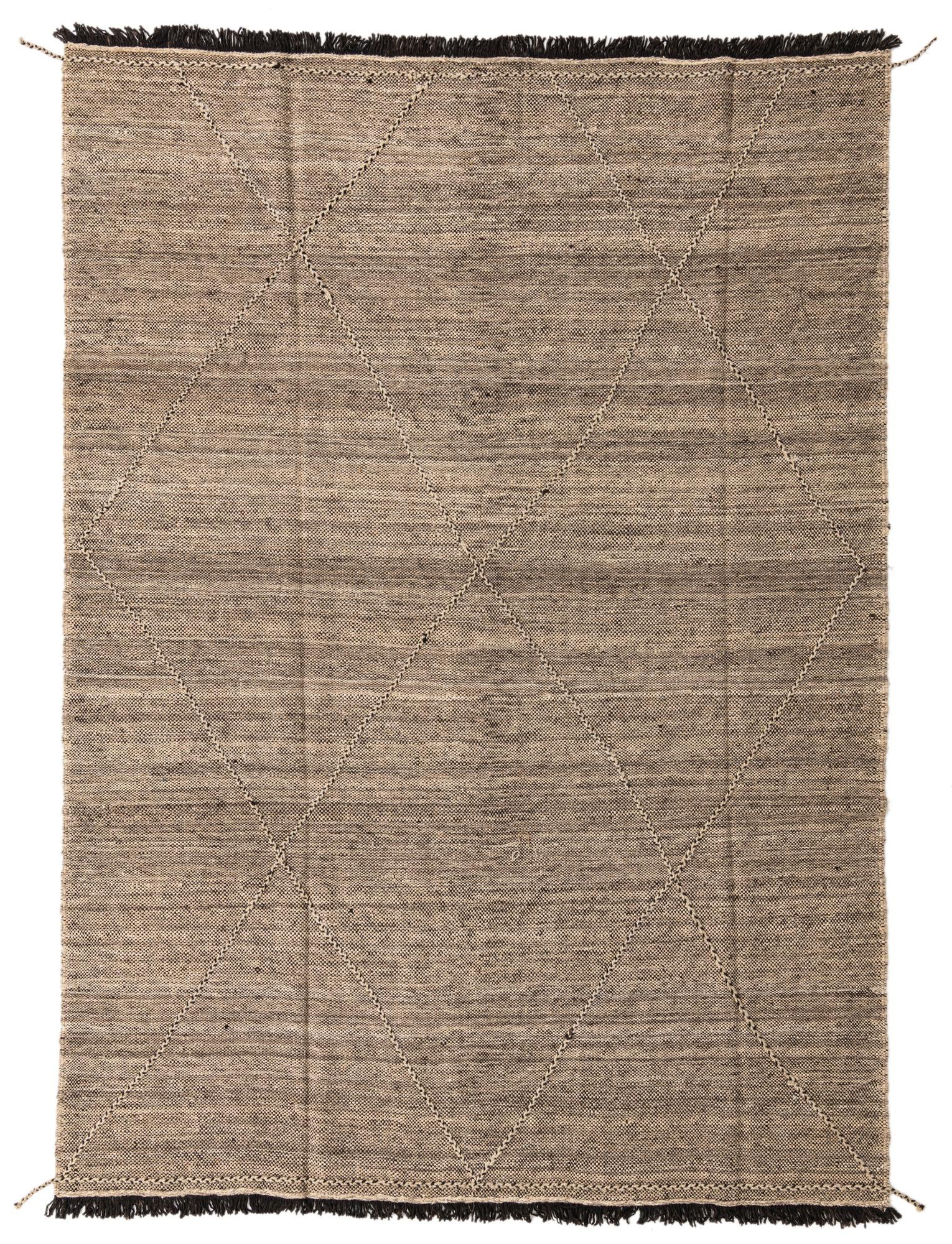 7' x 9' 9 Hand Knotted Moroccan Wool Rug