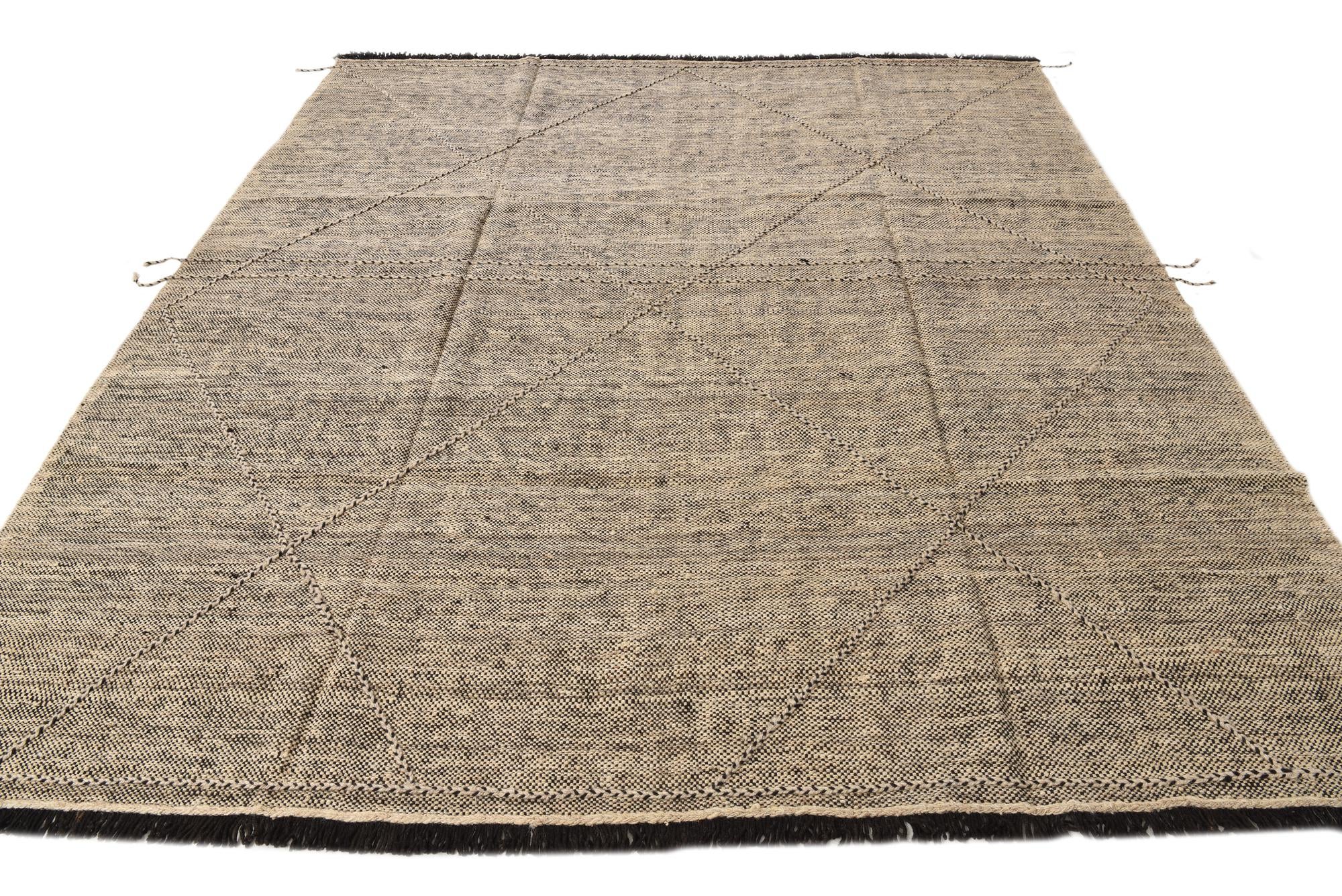 8' 8 x 9' 6 Hand Knotted Moroccan Wool Rug