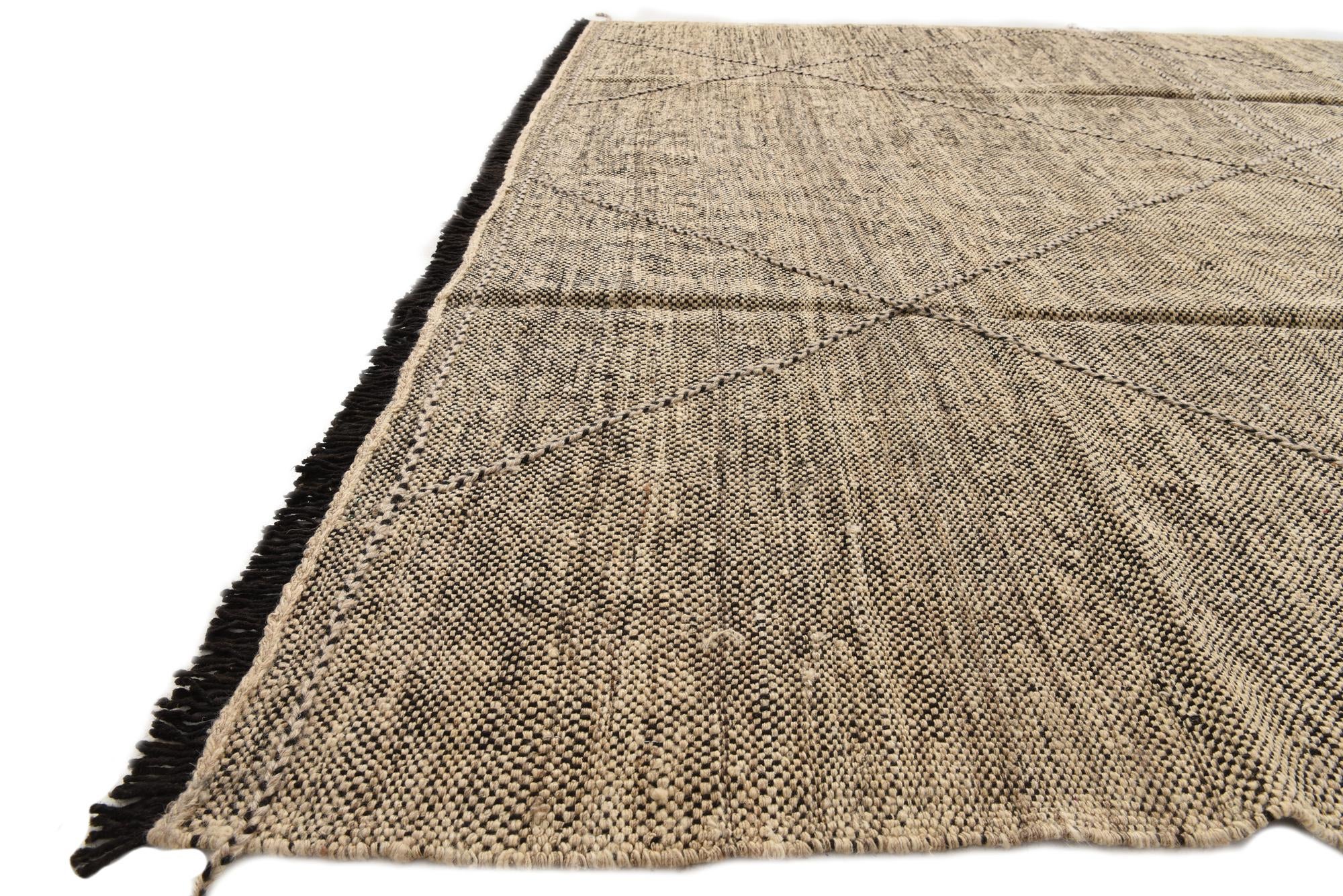 8' 8 x 9' 6 Hand Knotted Moroccan Wool Rug