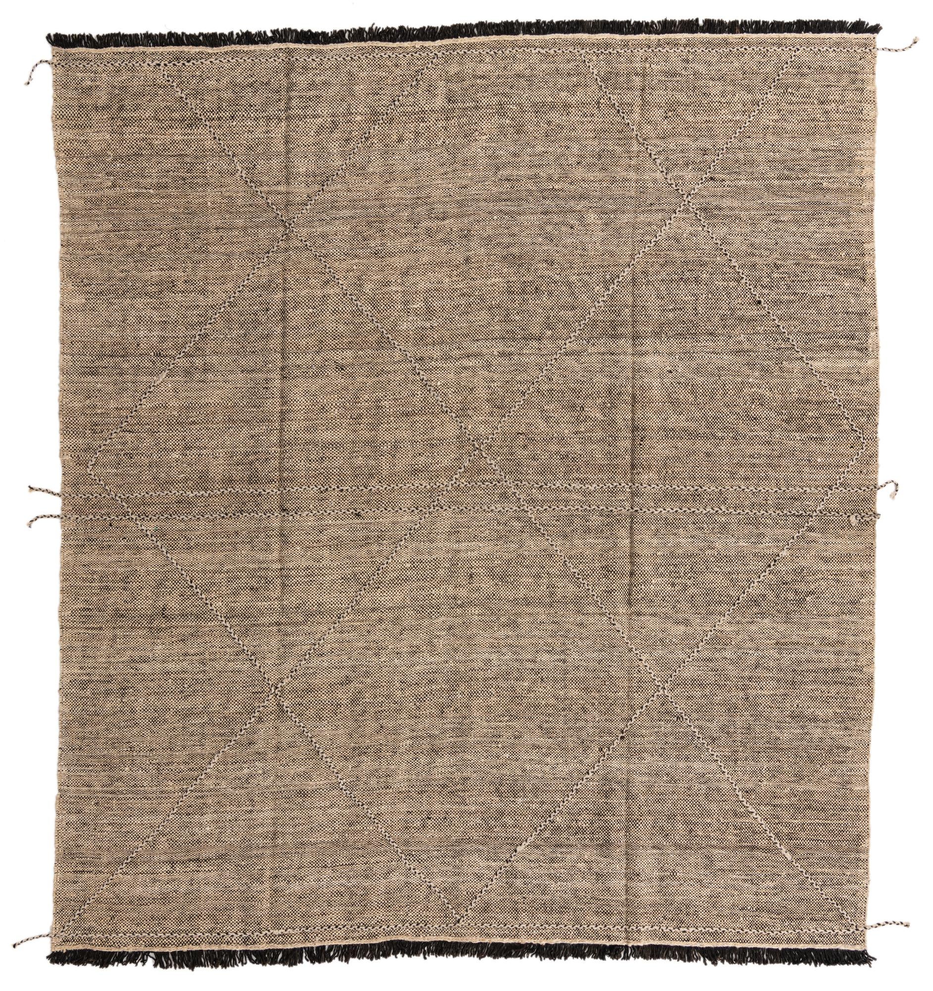 8' 8 x 9' 6 Hand Knotted Moroccan Wool Rug