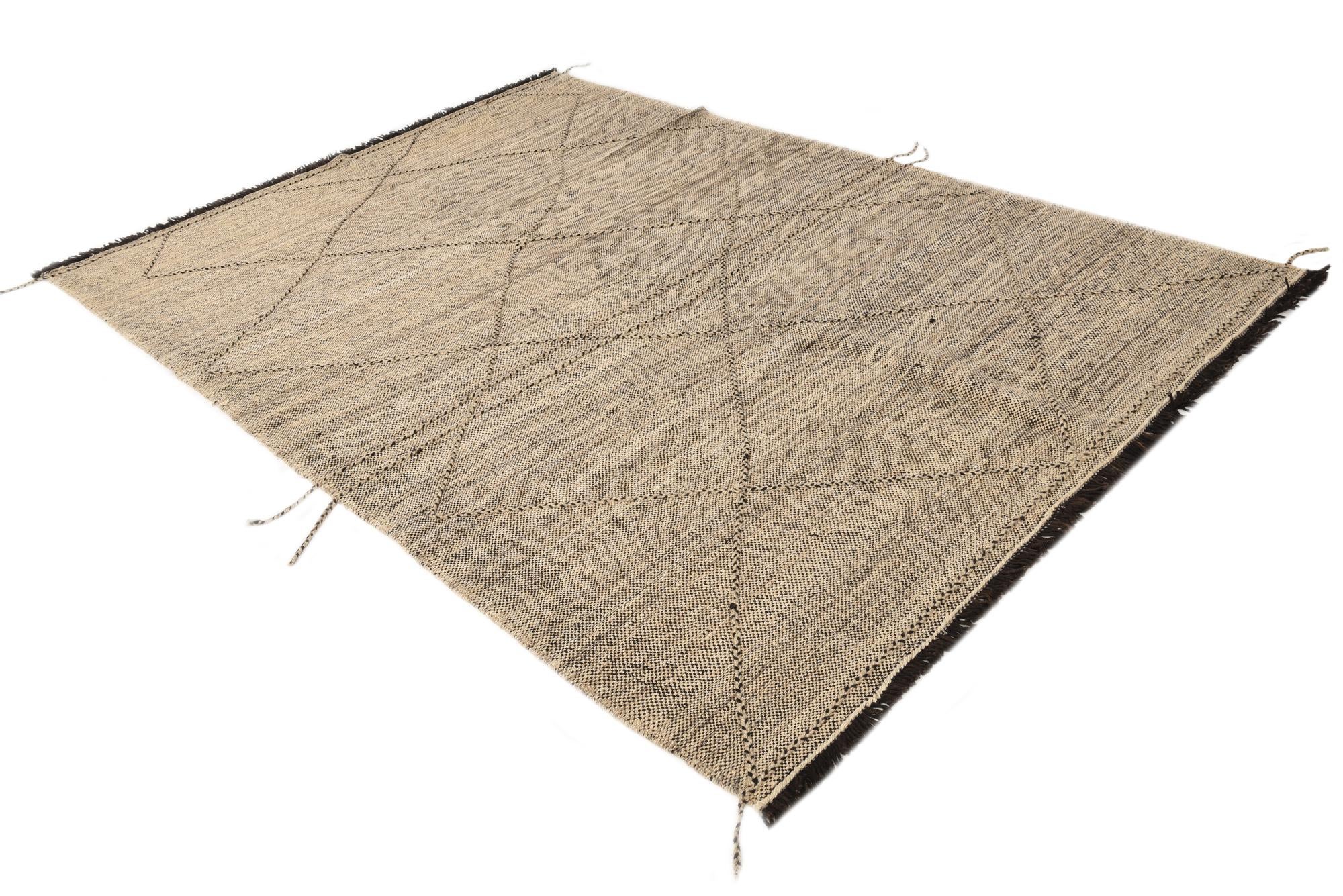 6' 10 x 9' 8 Hand Knotted Moroccan Wool Rug